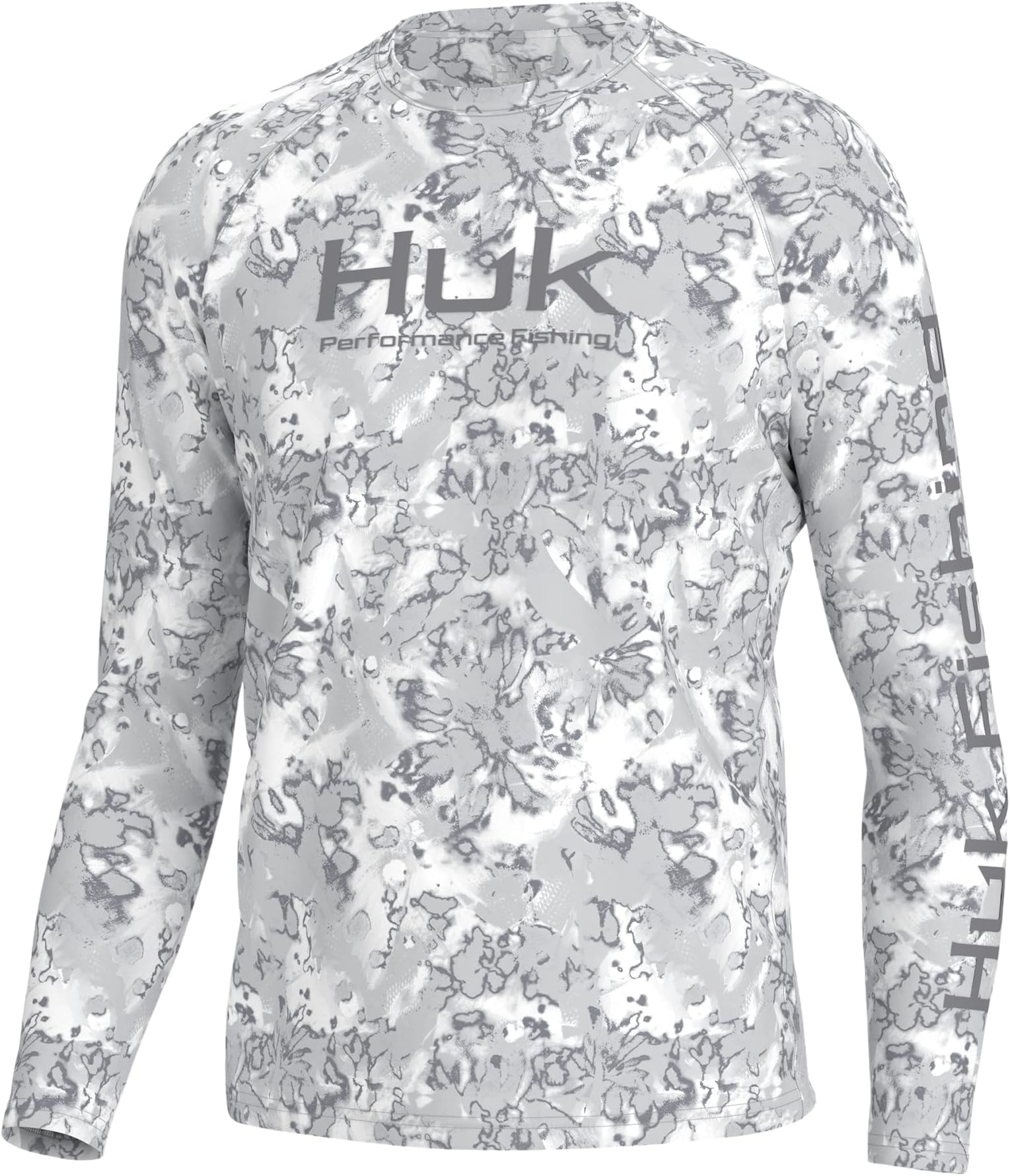 HUKMen's Pursuit Crew Long Sleeve, Sun Protecting Fishing Shirt