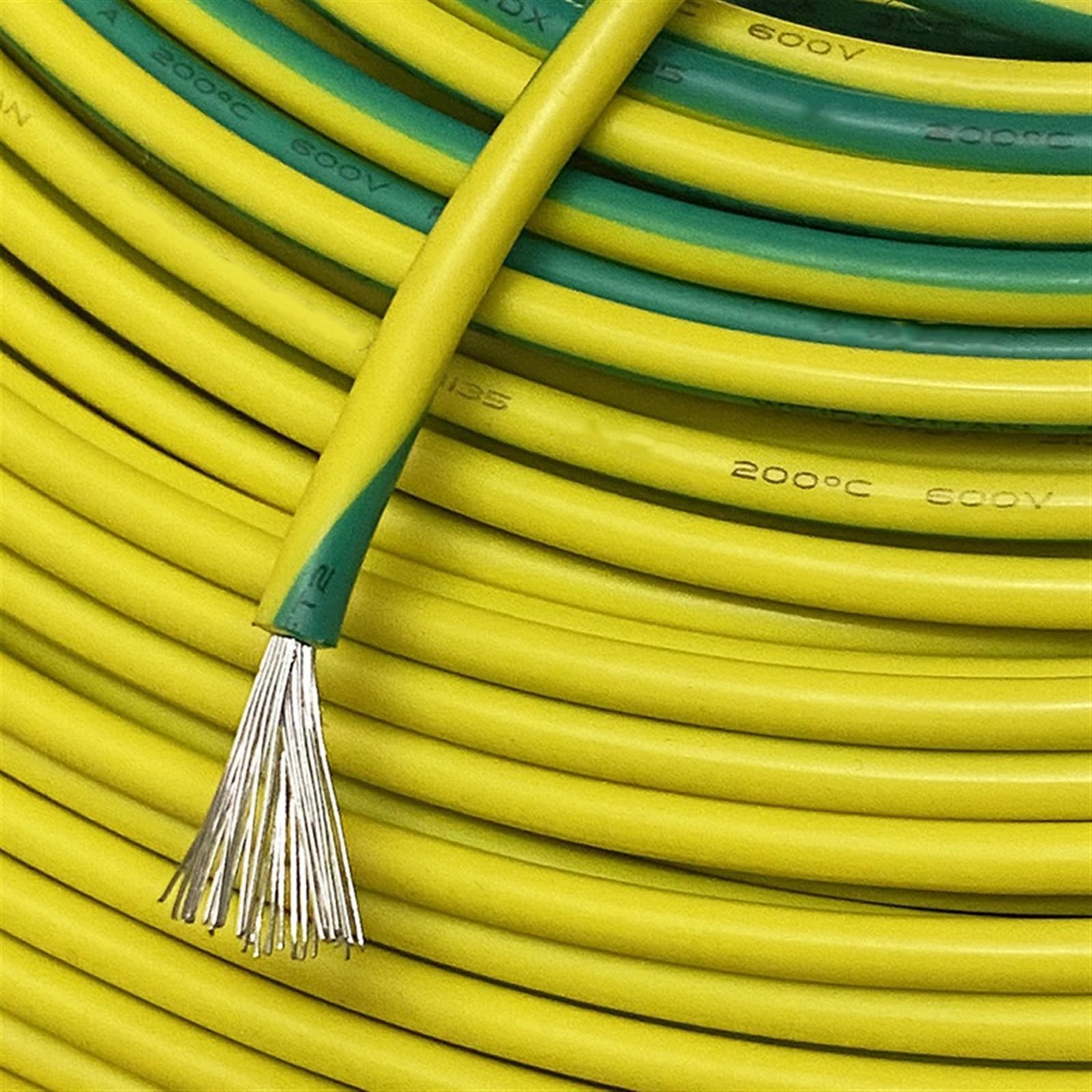 Amazon.co.jp: 屋外エクステンション 二色静電アース線高温耐性 14AWG 