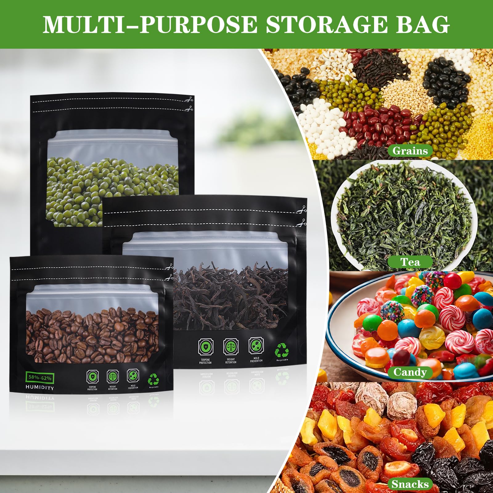 10 Pezzi Per 30 G Terploc Grove Bags, Sacchetti Riutilizzabili Regolazione Dellossigeno Dellumidit%c3%a0