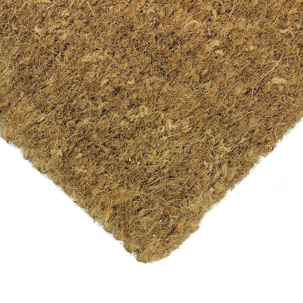 JVL Plain Natural 100% Coir Entrance Door Mat, 40 x 68 cm, Brown, 40 x 68 cm (Rectangular) - Image 3