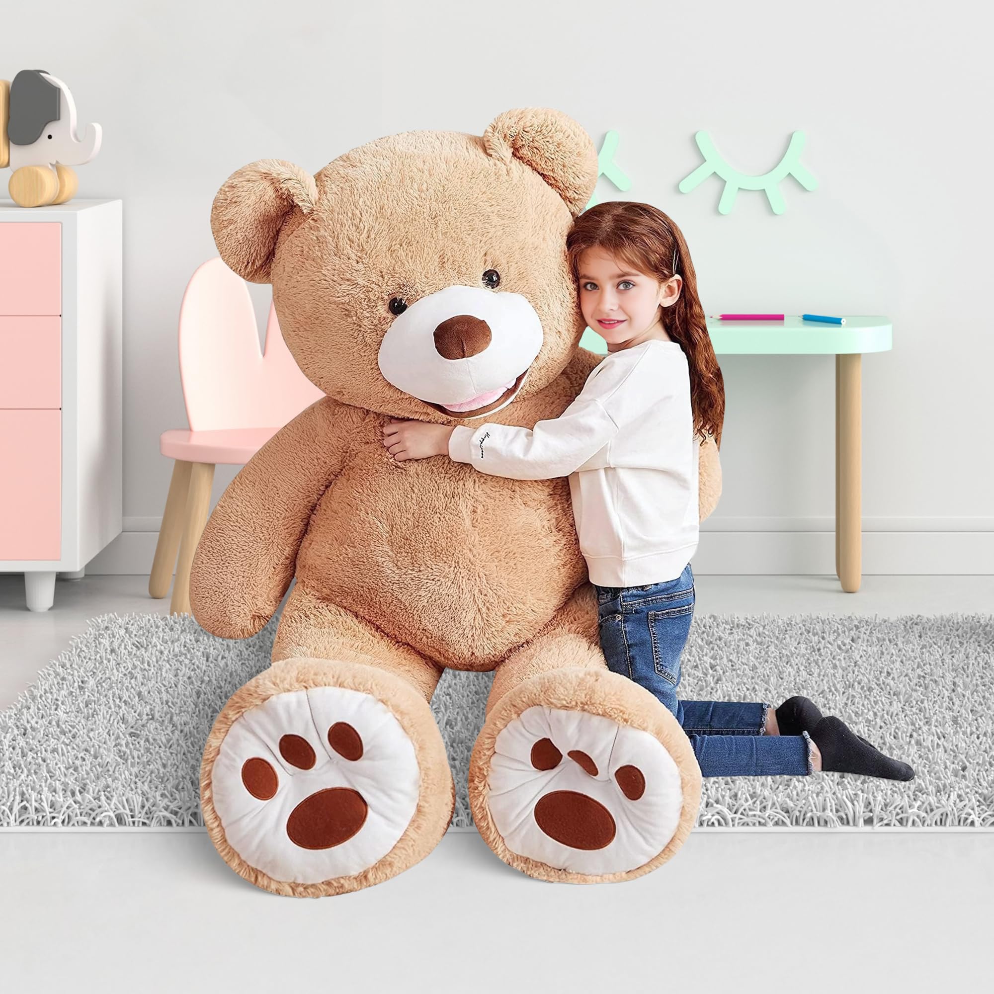 Oso de peluche gigante - enorme peluche suave para jugar y amar a grandes y pequeños (160 cm)
