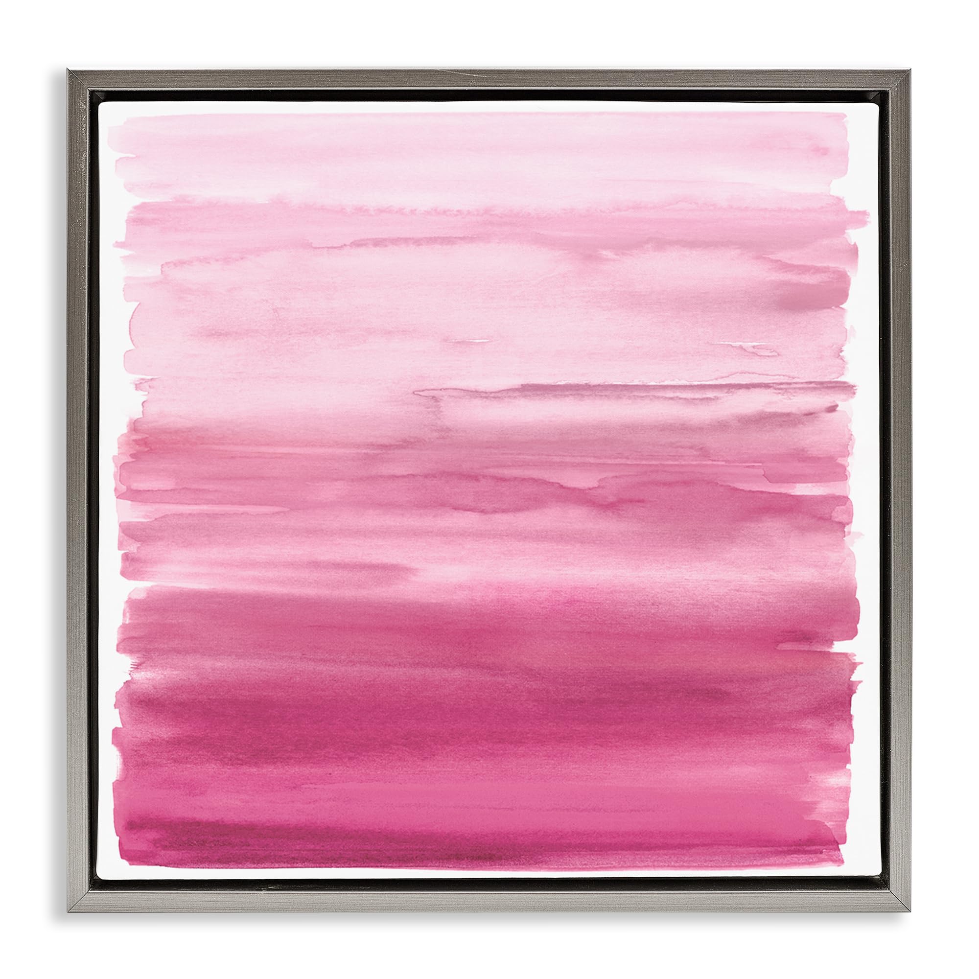 Stupell Industries Luster Gray (Matte) 'Gradient Pink Blush'| Floating Frame Canvas Art