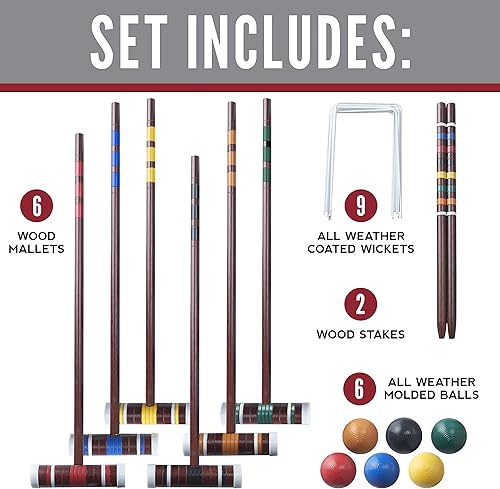 Miniatura 2 de Franklin Sports Juego de croquet para seis jugadores