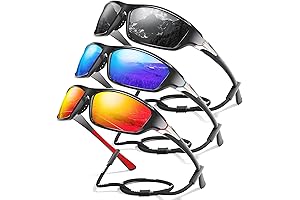 3 Pack Polarized Sports Sunglasses for Men