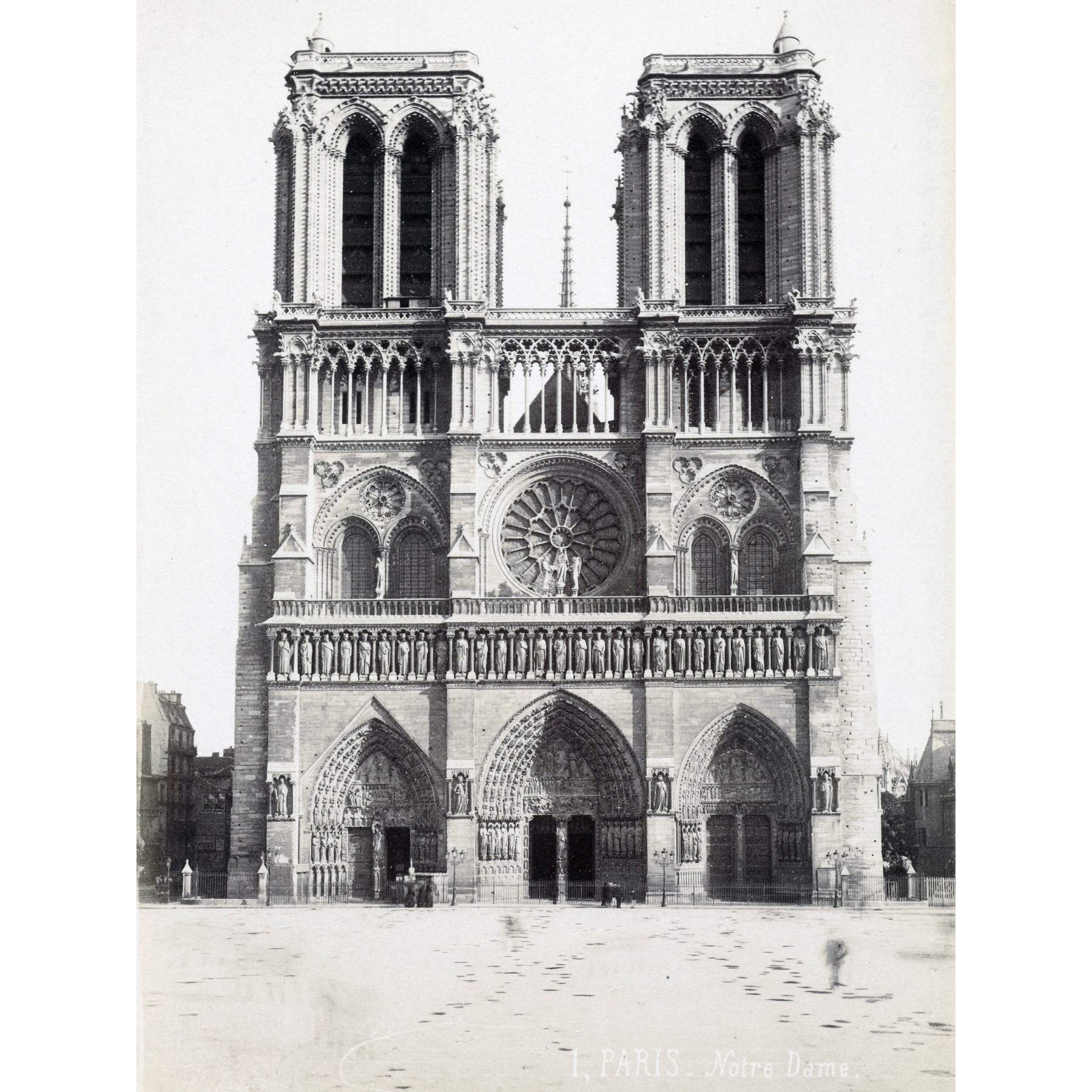 Artery8 Notre Dame Paris France Vintage Photograph Extra Large XL Wall Art Poster Print
