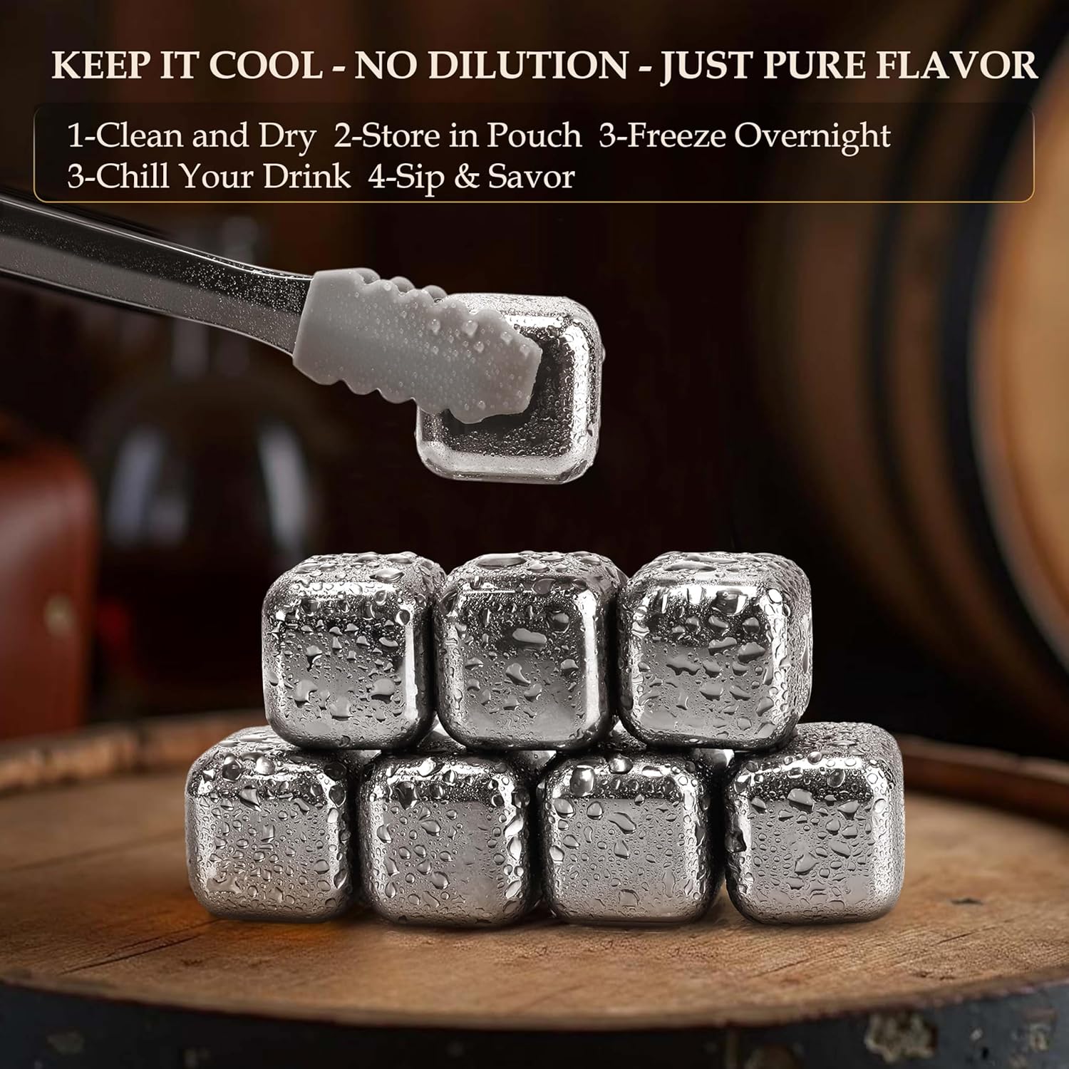 Custom His and Hers Initials Whiskey Gift Set of 2 Glasses, Tongs, & Stainless Steel Whiskey Stones – Personalized Premium Wood Box for Men Gift for Couples