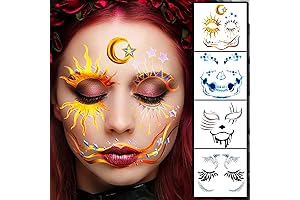 Fire Flame Face Tattoos: Ignite Your Halloween with Fiery Expressions