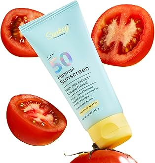 Sunkey Mineral Sunscreen SPF 50 PA++++ With Jeju And Tomato Extract | Non-nano | Lightweight | No White Cast | Water & Sweat Resistant