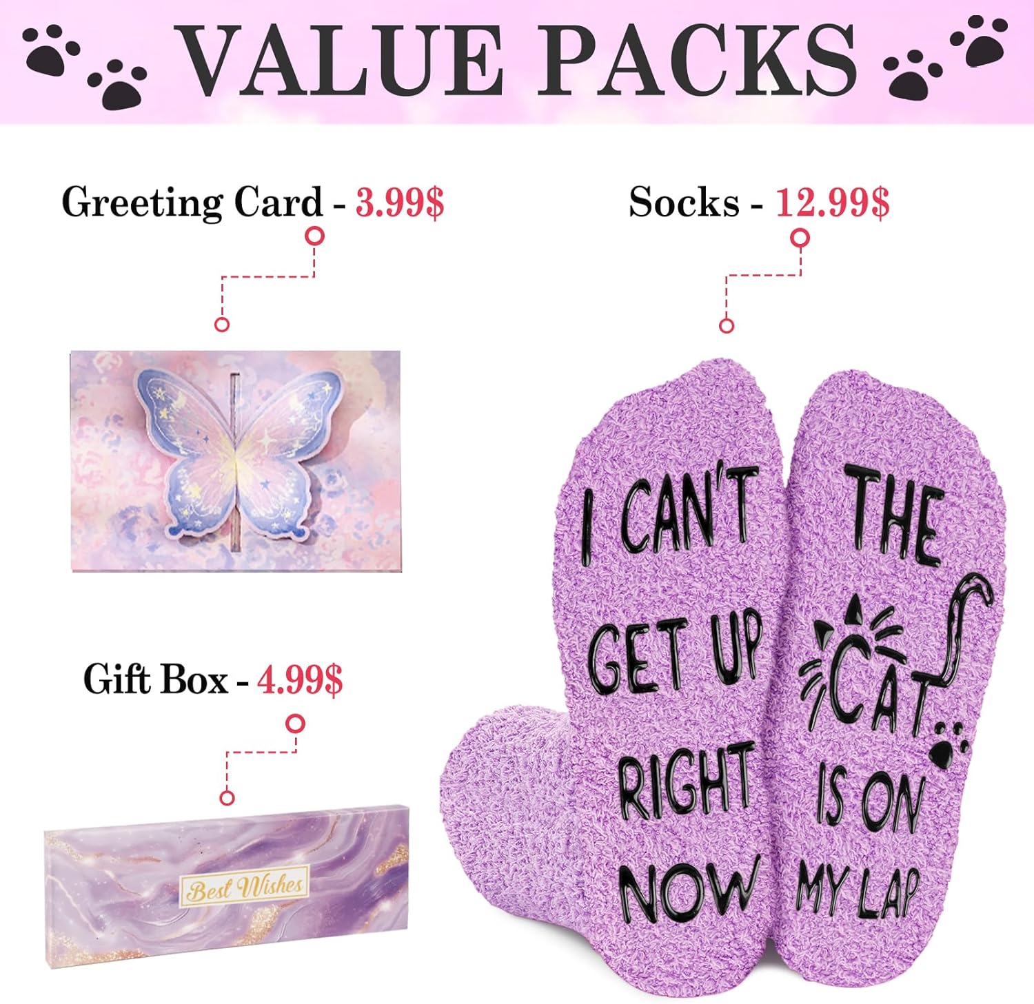 Gifts for Women - Fuzzy Socks Mothers Day Birthday Stuff for Grandma Sister Mother Daughter, Dog Cat Gifts for Woman - Image 4