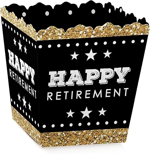 Happy Retirement - Mini cajas de regalo para fiesta, cajas de dulces para fiesta de jubilación, juego de 12
