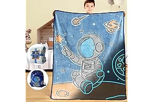 Glow in The Dark Astronaut Toys Blanket for Boys 5-8
