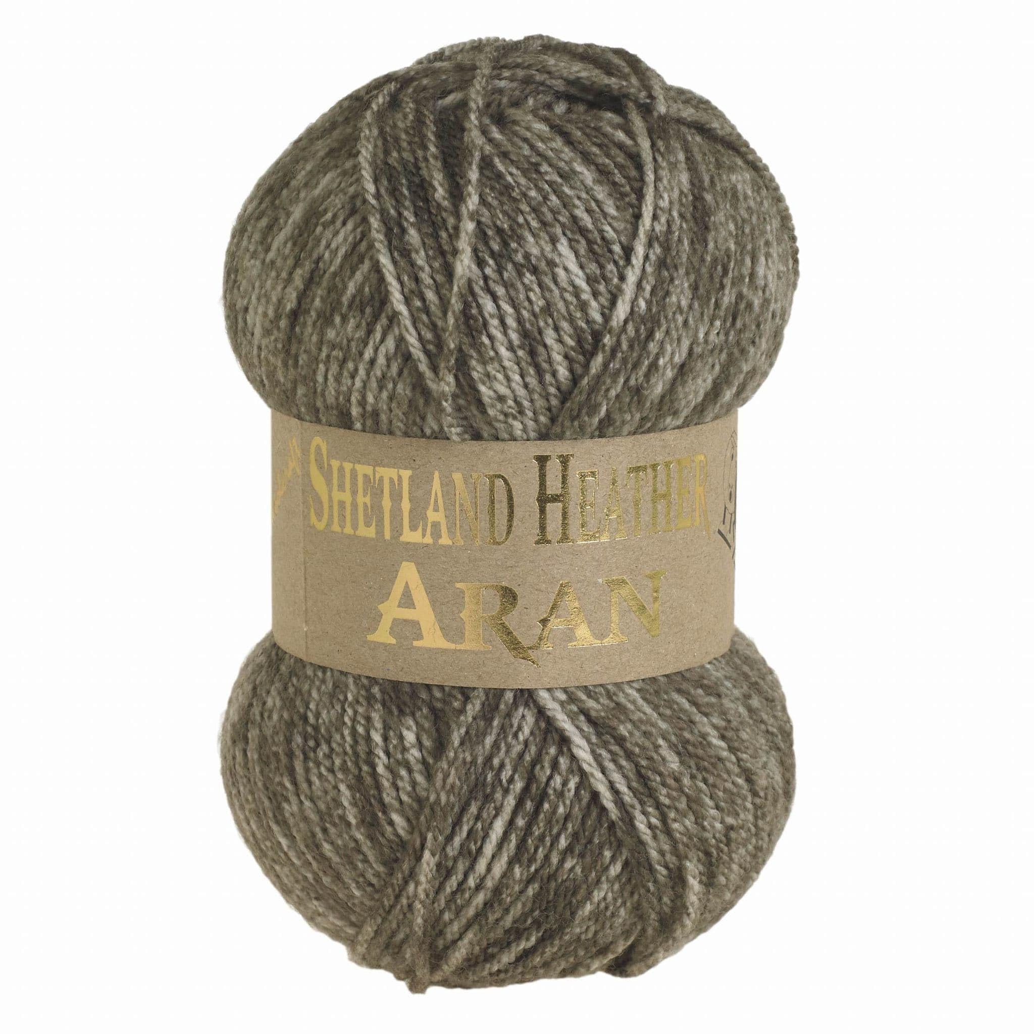 WoolCraft Shetland Heather Aran Knitting & Crochet Yarn, Great Value Yarn Available in 15 Tweed Effect Aran Colours, 75% Acrylic & 25% Wool, 200 Metres, 100g Balls, Single Ball, Venetian — image 1