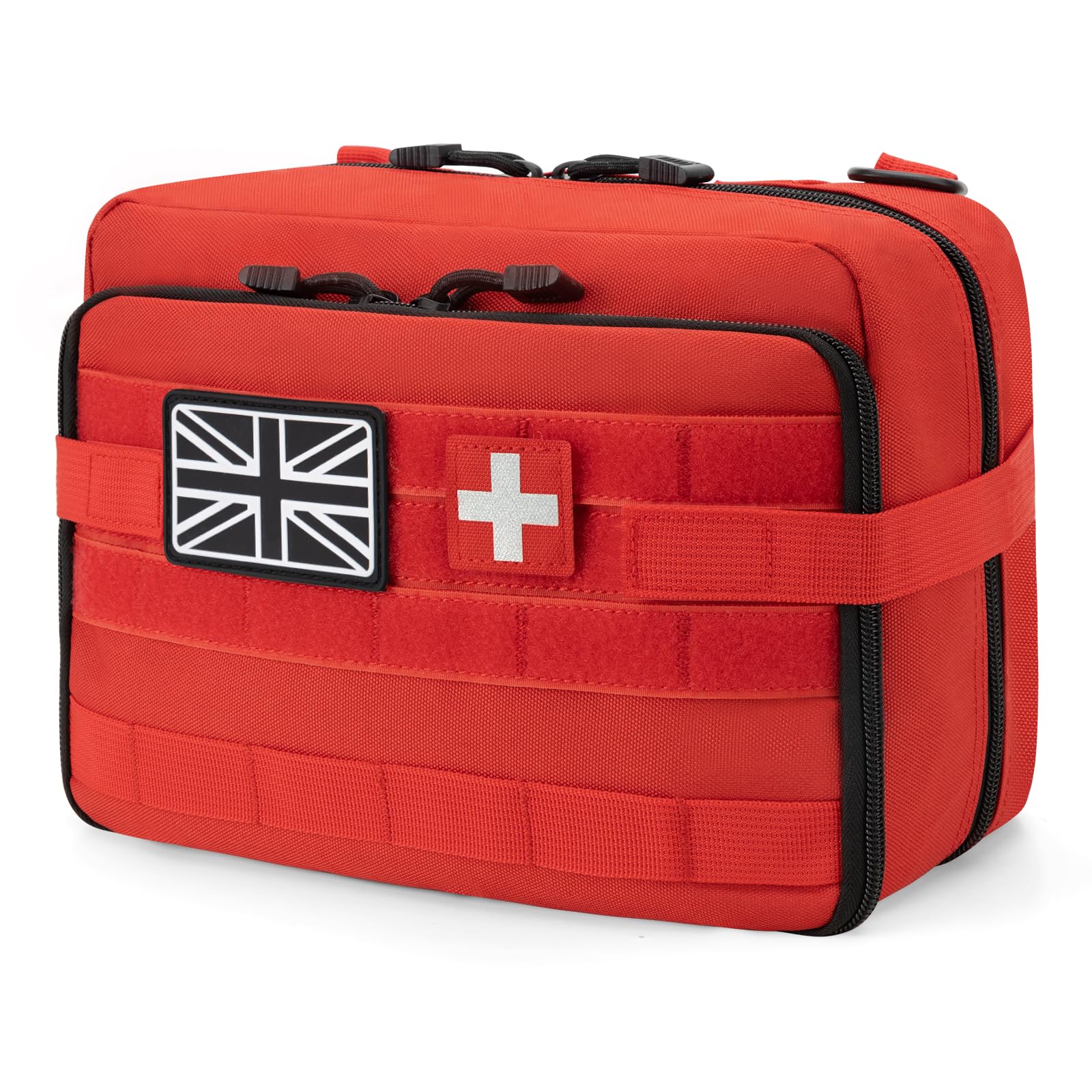 Jueachy Tactical Molle Pouch Large Admin Bag Utility Tool Pouches Molle Attachment EDC Pouches Expandable Molle Pouches for Hiking Hunting Organizer Medical Pocket Patch Included