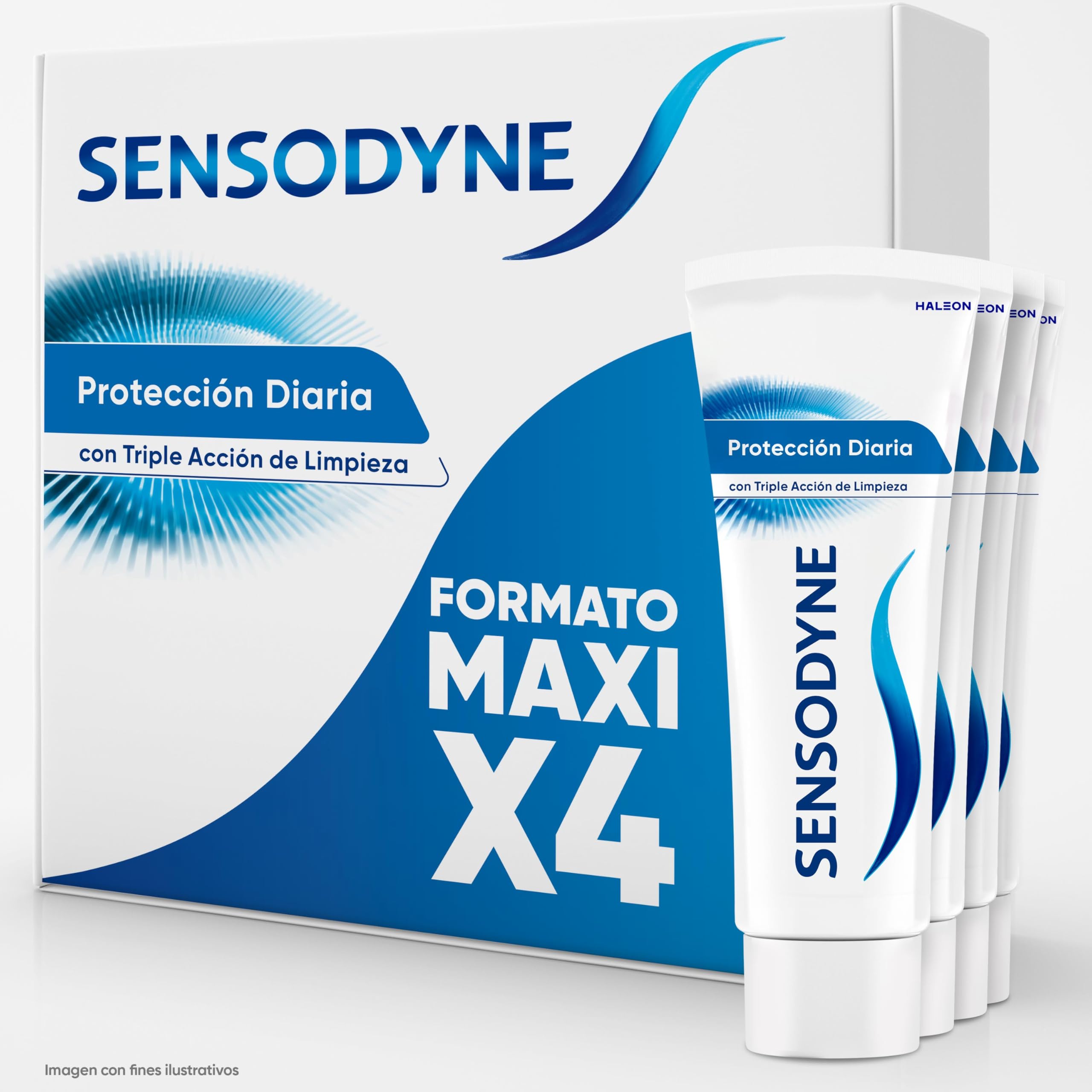 Sensodyne Täglicher Schutz für Zahnpasta, Linderung für empfindliche Zähne, dauerhafter Schutz gegen Zahnempfindlichkeit, 4 x 75 ml