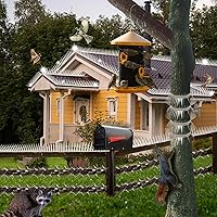 Vista 2 de Los picos de pájaros, deflectores de ardilla, los picos de ardilla al aire libre se utilizan para ardillas, mapaches para trepar cercas y postes