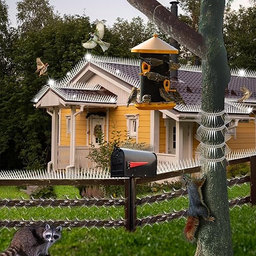 Miniatura 2 de Púas de pájaros, deflectores de ardilla para comederos de pájaros, picos de ardilla al aire libre se utilizan para ardillas, mapaches para trepar