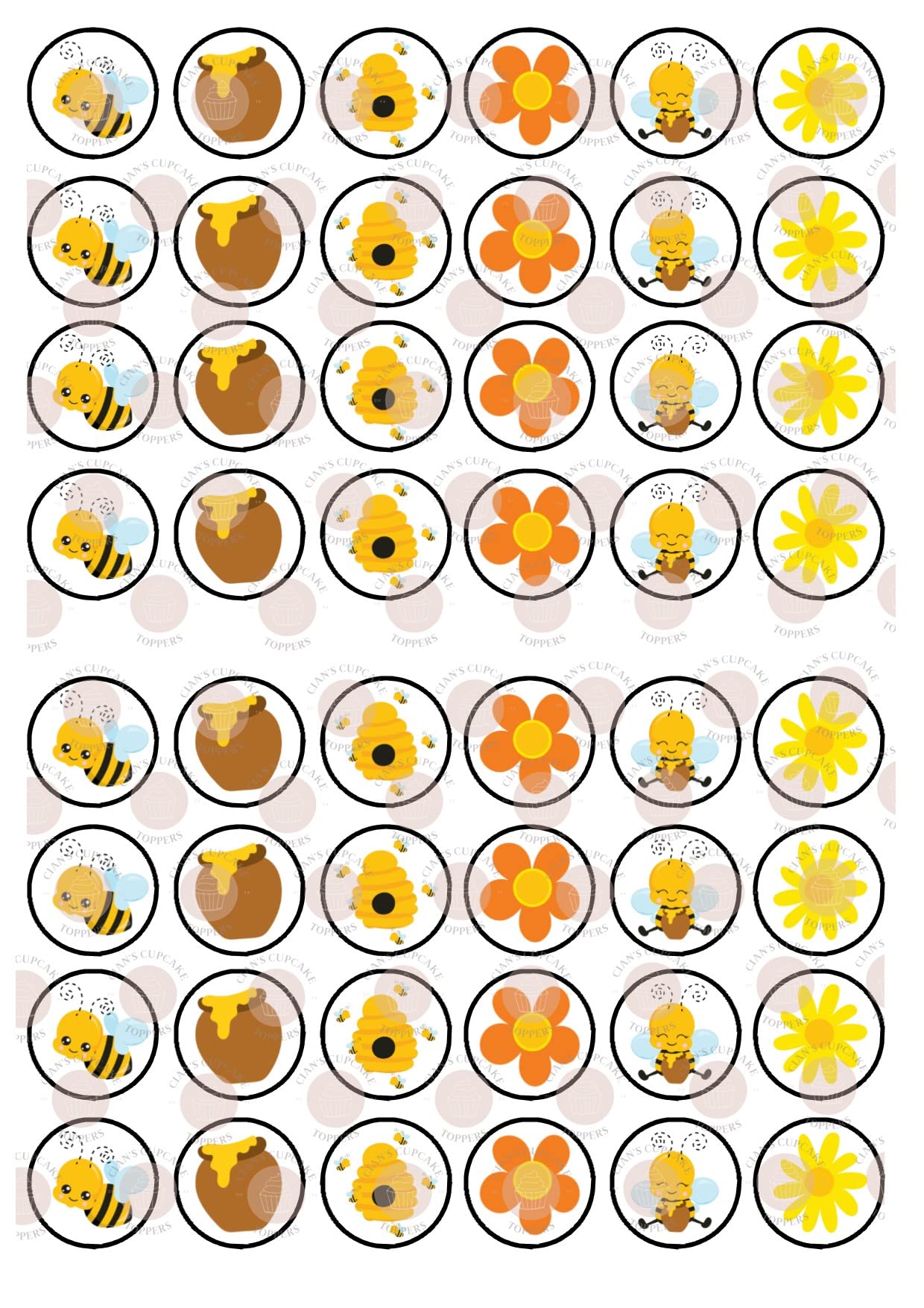 48 Cute Bumble Bees Cupcake Toppers, Mini Bumble Bee Edible Cake Decorations, 3cm Bee Cake Decorations, Bees Birthday Cake Decorations, Wedding Cake Decorations, Edible Butterfly Cake Decorations