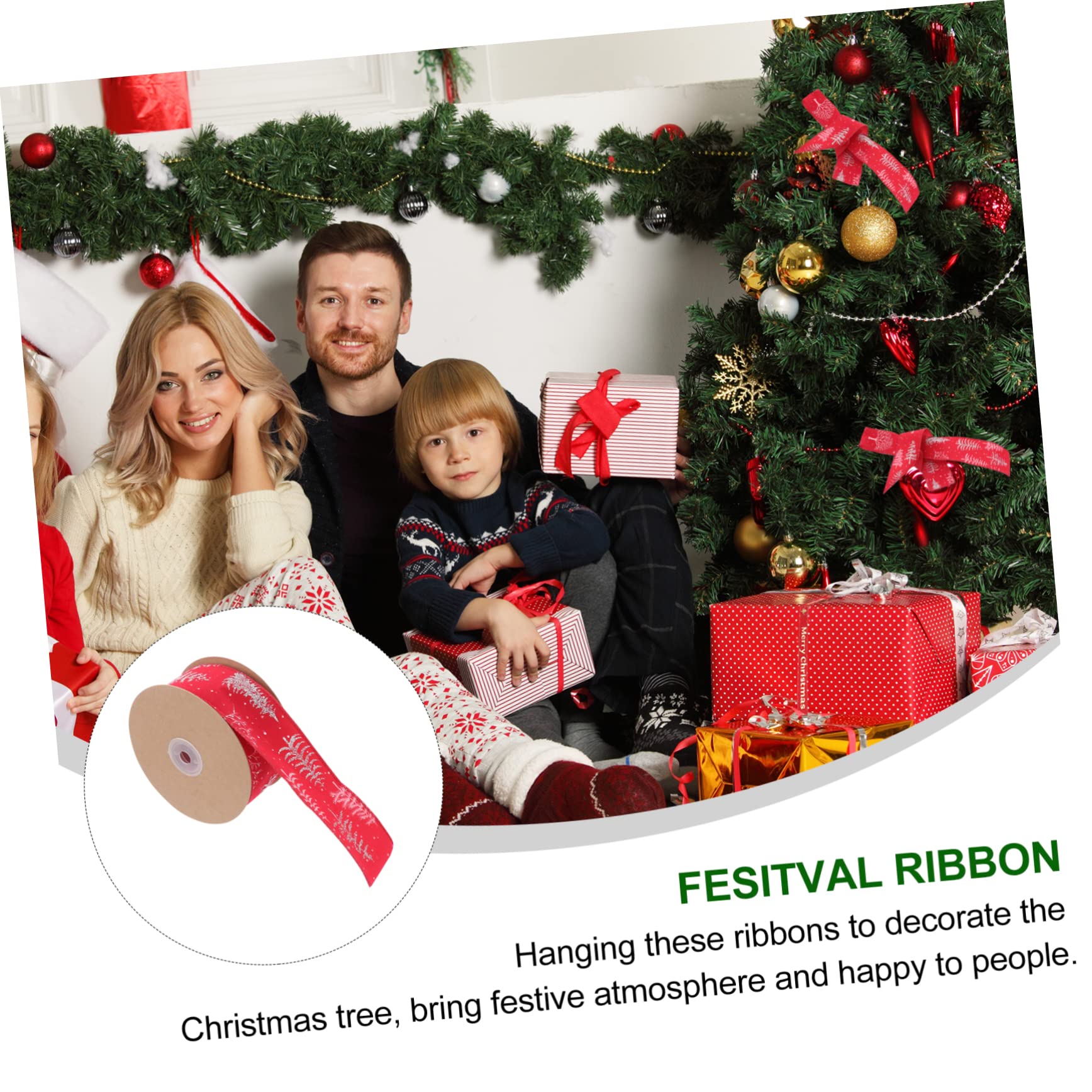 Operitacx 3rollen Weihnachtsbaum Dekorationsband Weihnachtsribbon Für Bastelarbeiten Farbenfrohes Design Für Feste Geschenkverpackung Und Hochzeiten