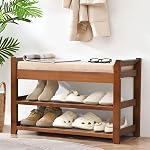 PETKABOO Banc à chaussures avec coussin, sac à chaussures pour l'entrée de la porte avant, banc à chaussures et rangement pour entrée Hallway Chambre à coucher Salon