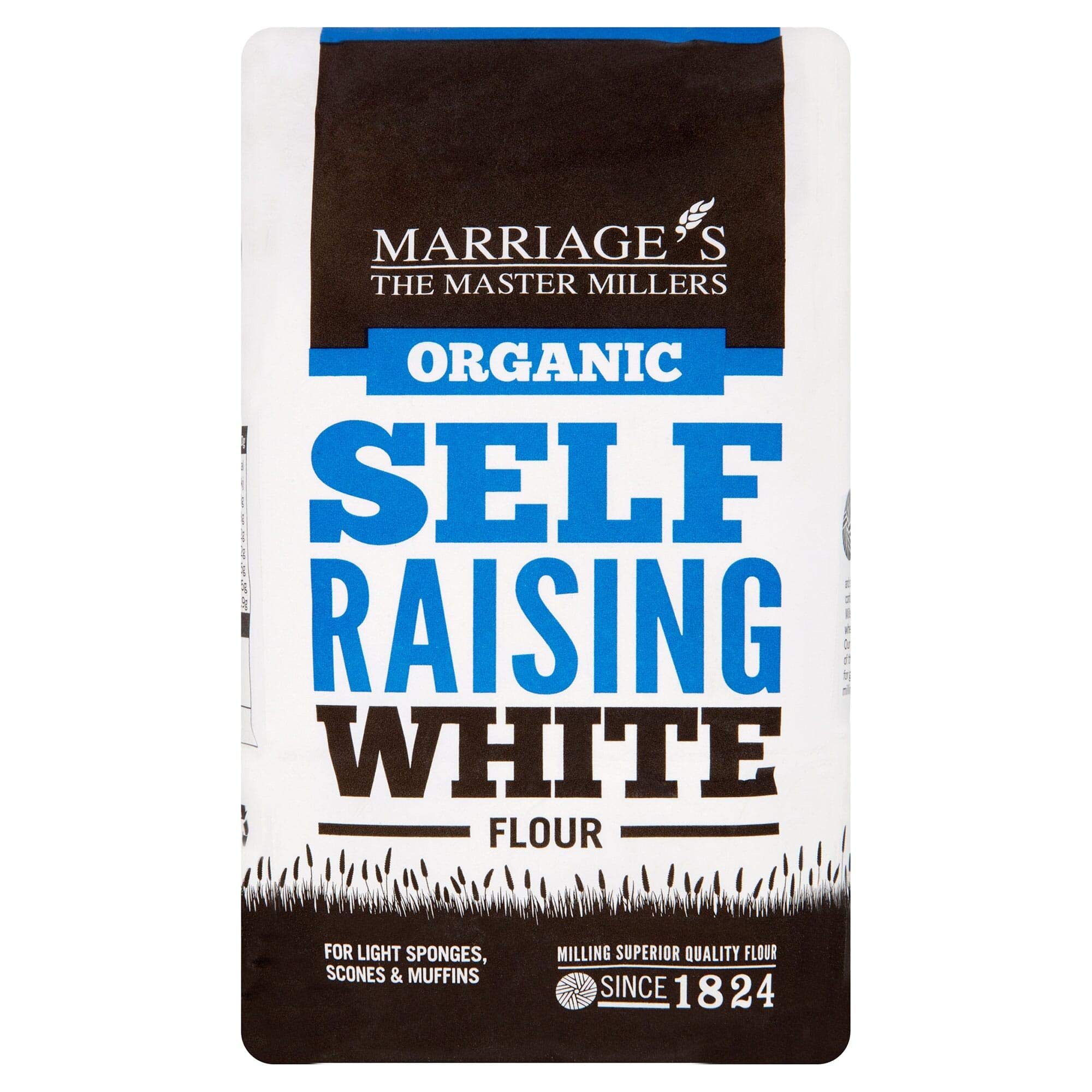 Marriages Organic Self Raising Flour - 6x1kg