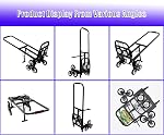 INTBUYING Foldable Folding Portable Stair Climbing Hand Truck Luggage Cart,420LBS Capacity Handcart Luggage Cart with 6 Wheels and 2 Backup Wheels (Black)-Without Castes