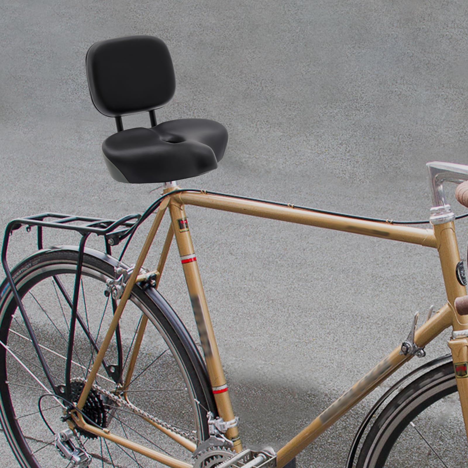 Selle de vélo, siège tricycle avec dossier réglable, siège de selle confortable pour tricycle avec trous d'aération jusqu'à 100 kg