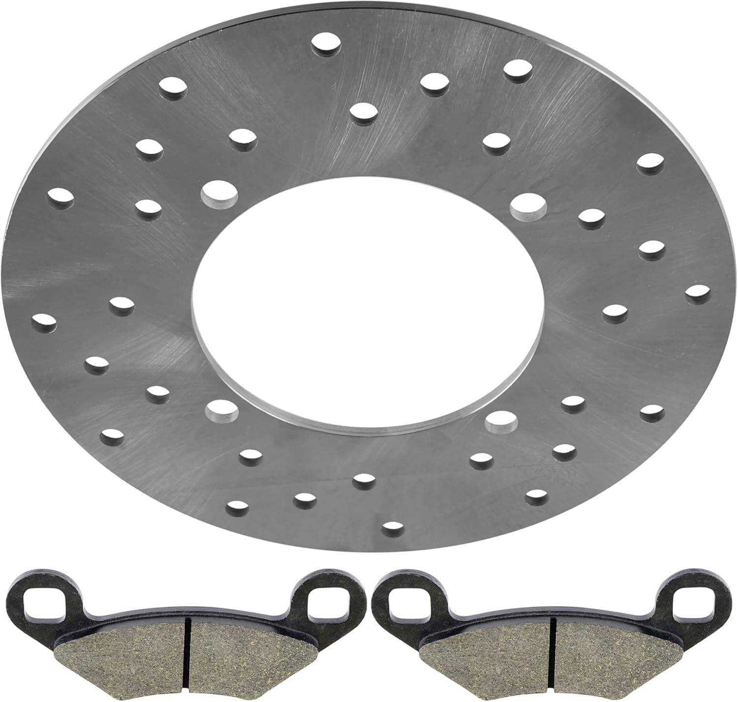 Caltric Rear Brake Disc Rotor with Pads Compatible with Polaris RZR 800 2008-2014 / RZR 570 2012-2020