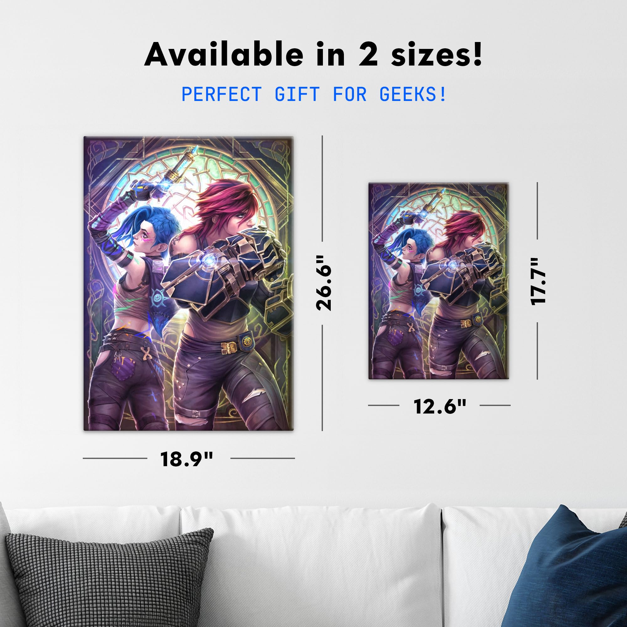 Displate Metall poster Arcane Always with You Sis Größe M | Bild Plakate für Schlafzimmer Dekor, Geschenke. Magnetische Befestigung Wandposter, Wanddeko. Metall Wandkunst.