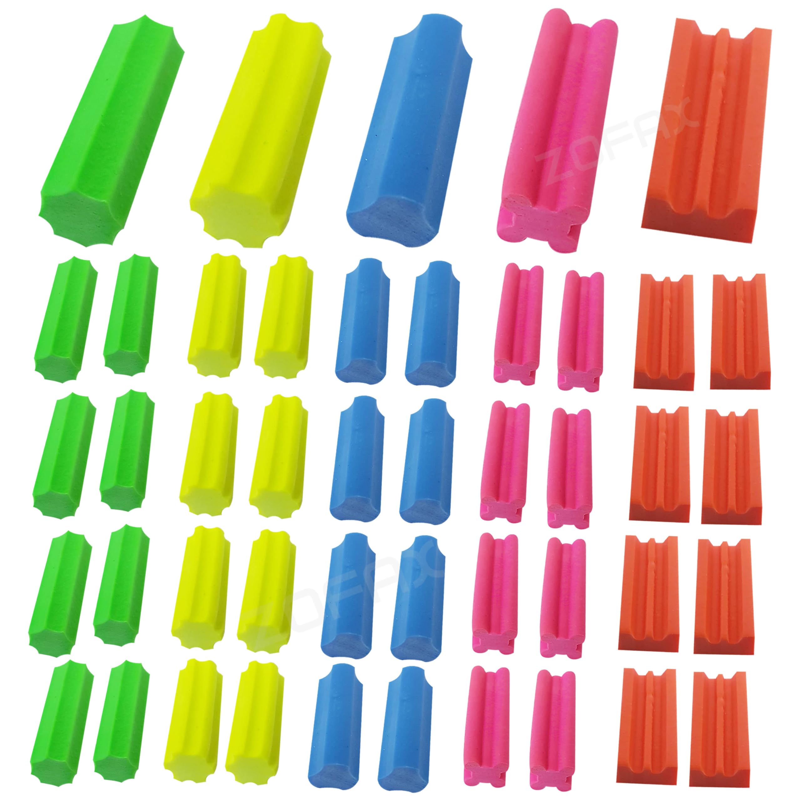 SAINO R-Nov Novelty Pencil Colour Erasers, Multicolour, Pack of 100, Multipack, Soft Rubber Erasers, School Office Home Use, Ideal for Party Bag Fillers