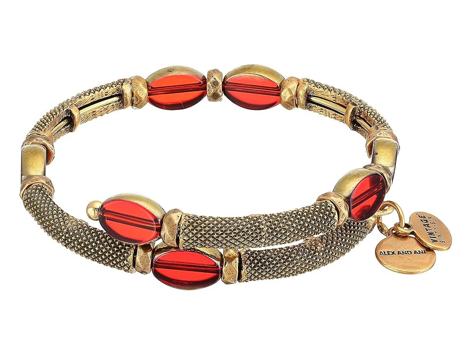 

Alex and Ani Warrior Wrap Bracelet (Crimson/Rafaelian Gold) Bracelet, Brown