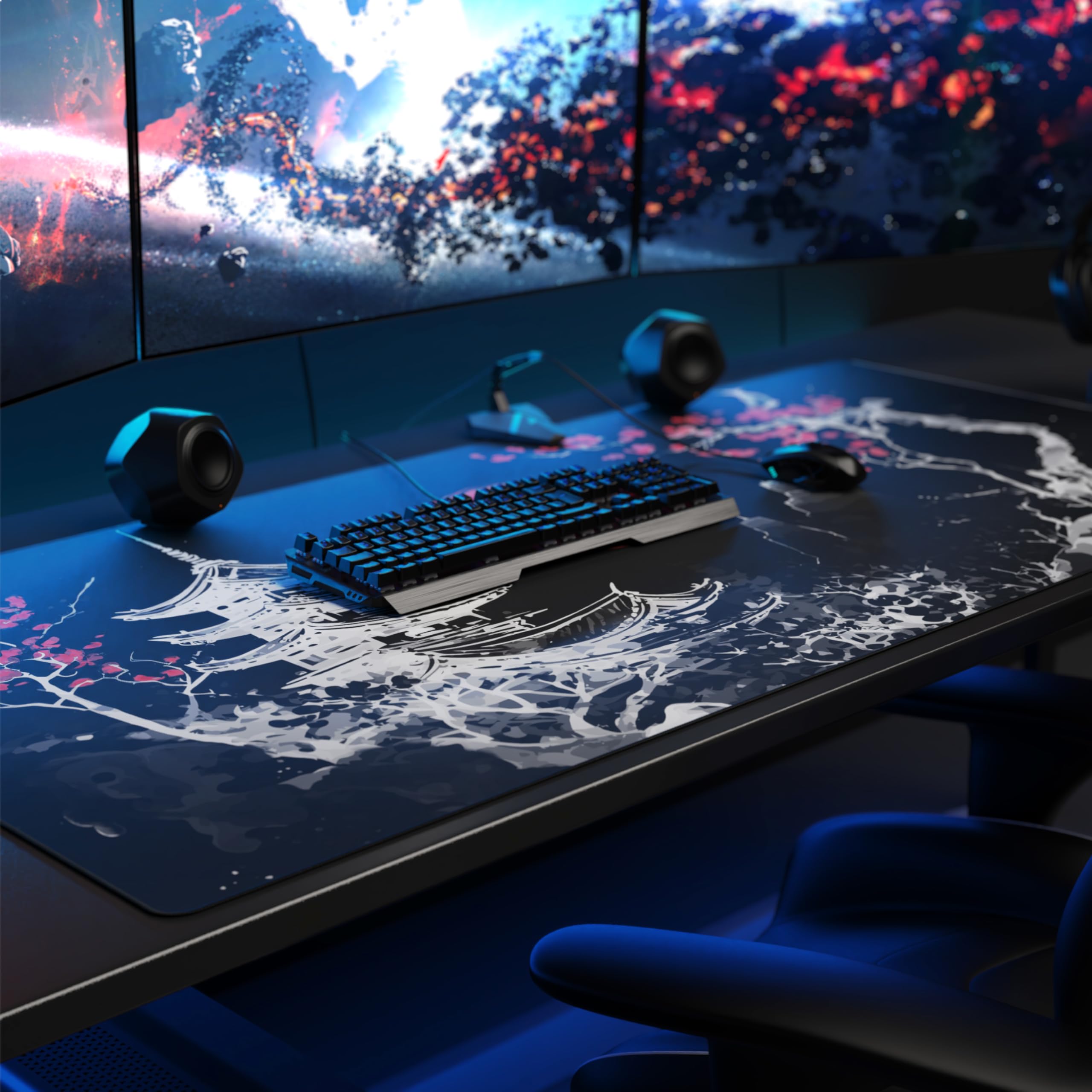 TITANWOLF Tappetino per Mouse XXL 1200 x 600 – Office Mousepad – Controllo preciso del Mouse migliora la velocità e la precisione – Tenuta Stabile – Lavabile – Sottomano per Ufficio e casa