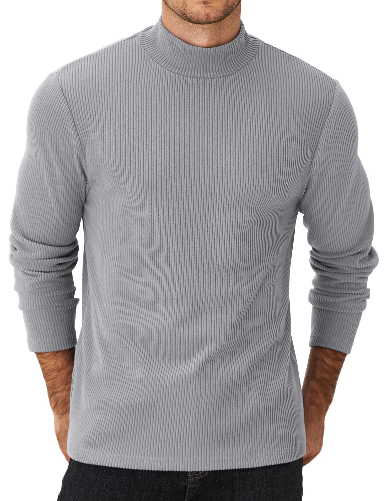 COOFANDY Sweatshirt Heren Coltrui Werkpullover Half Zip Pullover Met Kraag Gebreide Trui Winter Warm Business Herenpullover Langmouw Trui Wit L