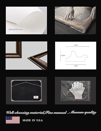 Miniatura 3 de Eliteart -La noche estrellada de Vincent Van Gogh Giclée enmarcada, tamaño enmarcado 27 35 x 34 35 pulgadas