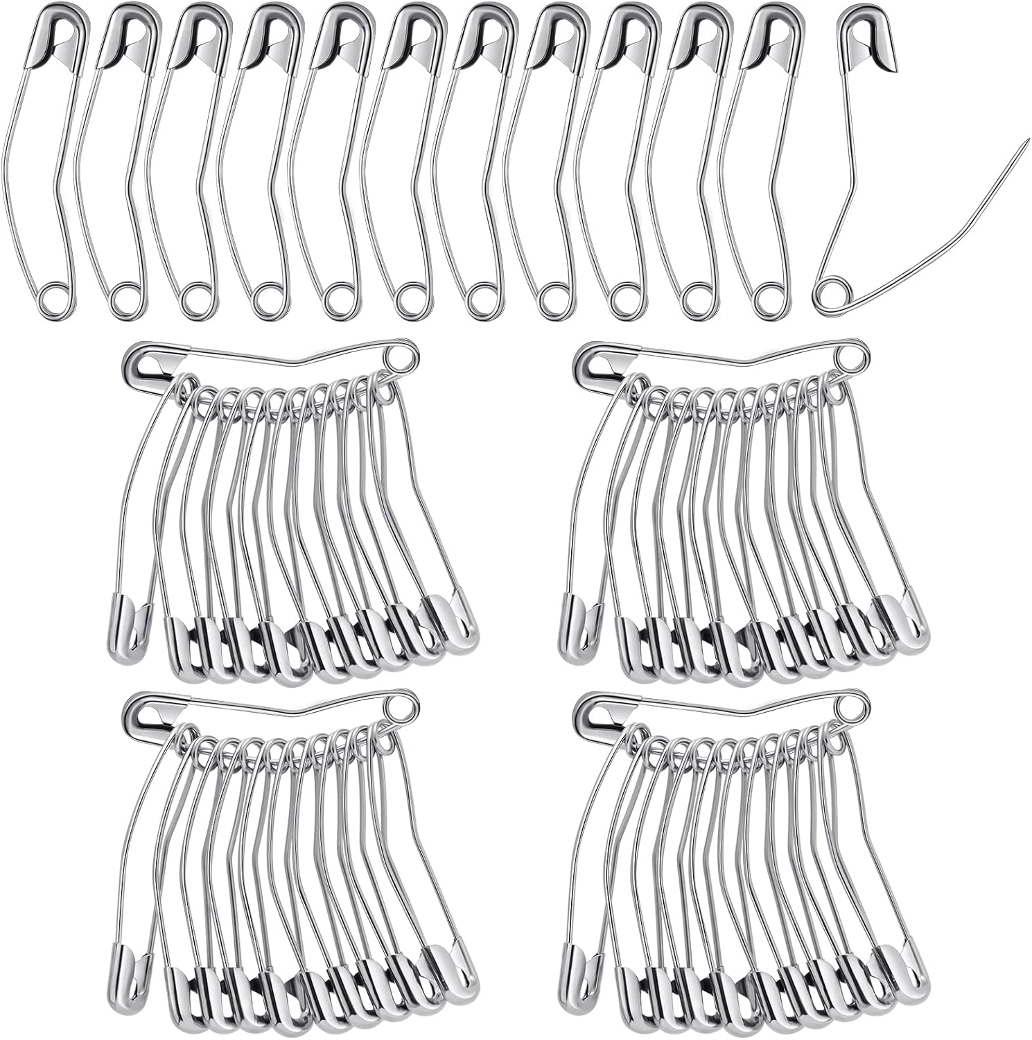200 Pcs Curved Safety Pins Quilting Basting Pin Bent Safety