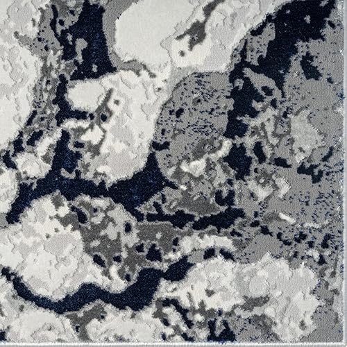 Miniatura 7 de LUXE WEAVERS Alfombra abstracta de mármol azul 2X3