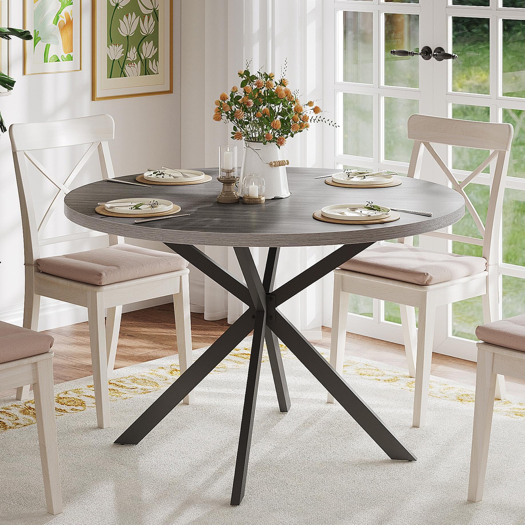 Amazon.com - ChooChoo 47.2 Inch Round Dining Table for 4