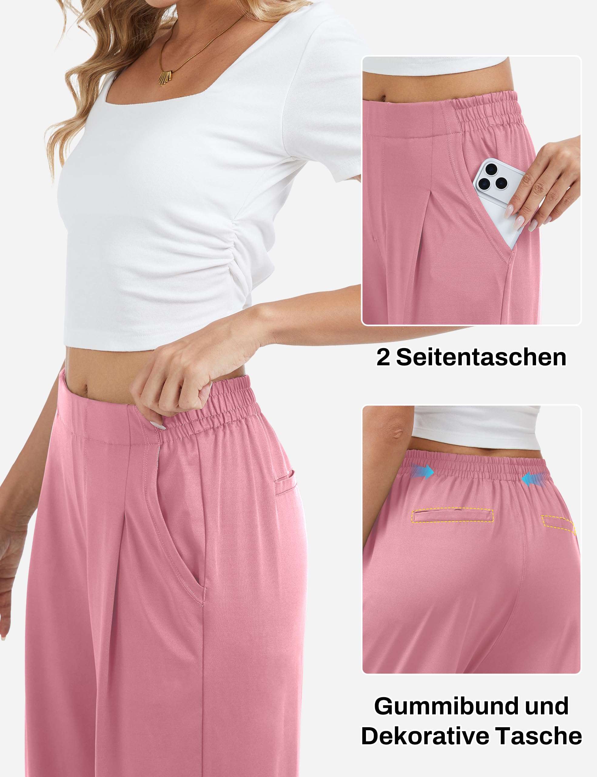 Desol - Leggings da allenamento a vita alta da donna, 63,5 cm/71,1 cm, lunghezza intera, per yoga, con fascia ventrale e supporto per il sedere