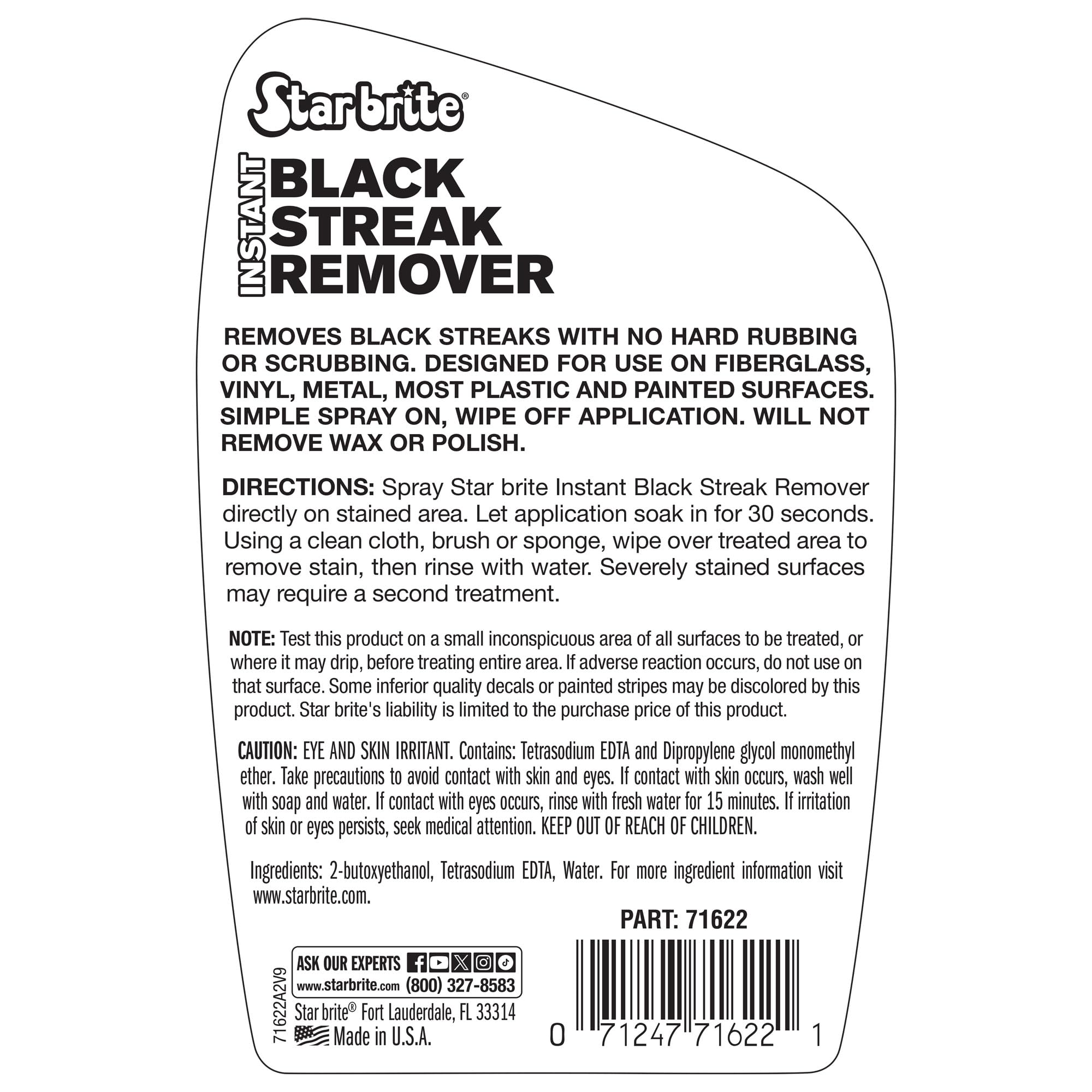Star Brite Instant Black Streak & smacchiatore Spray 22 oz