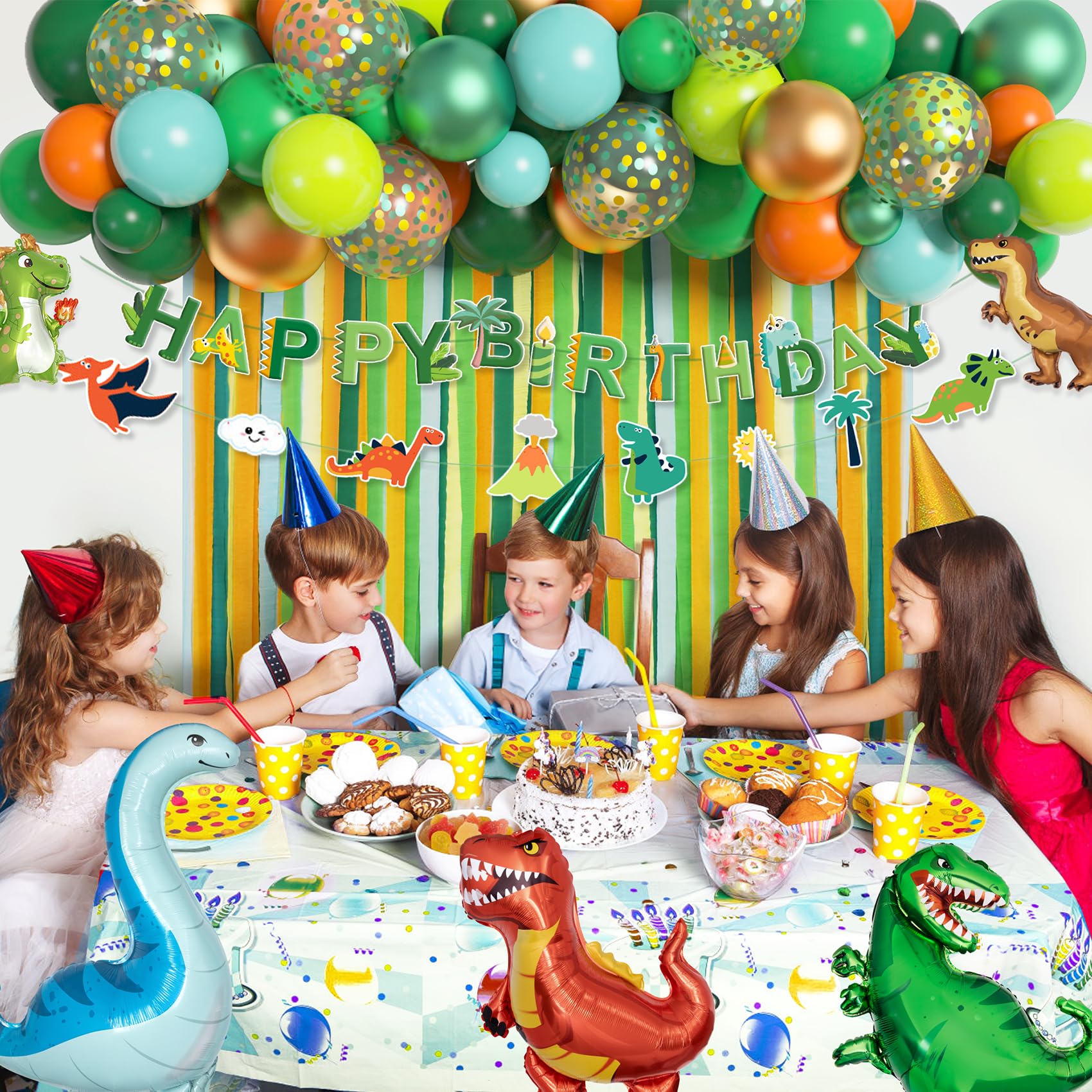 Amazon.com: Dinosaur Birthday Party Decorations Supplies Happy  display picture 1