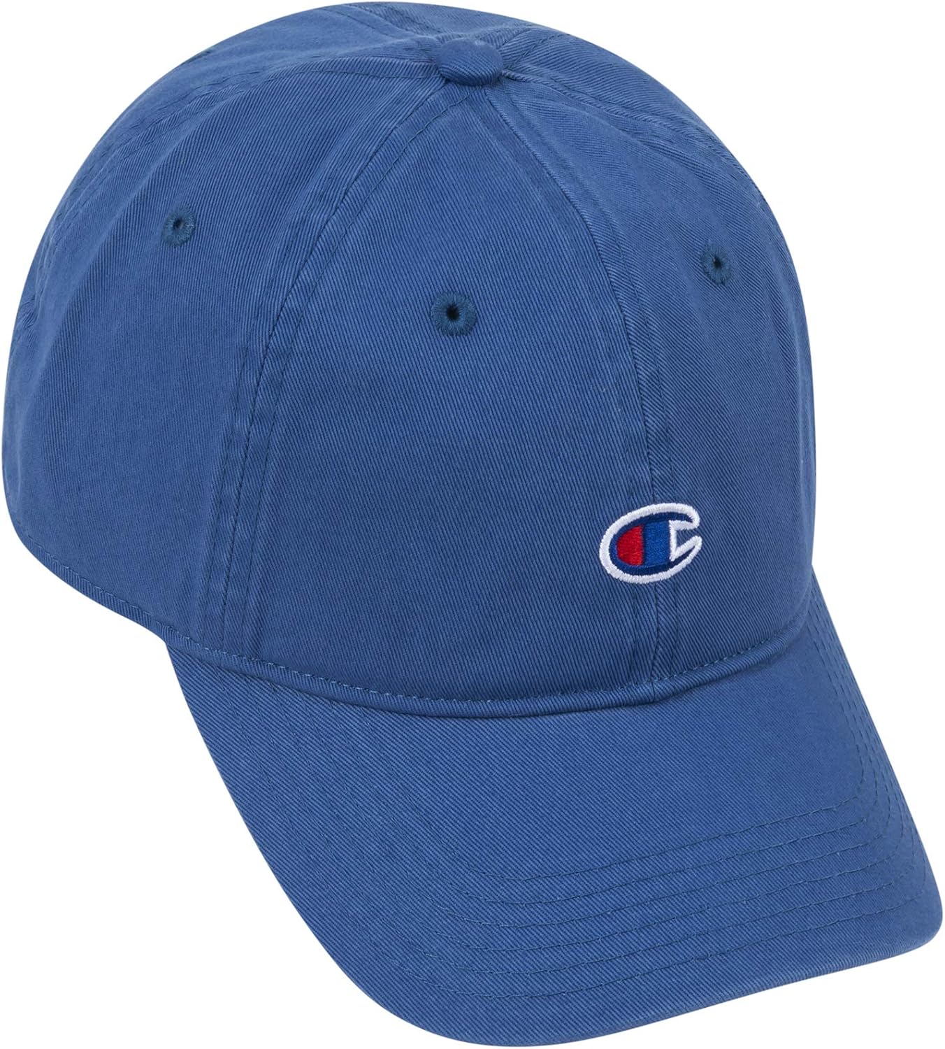 Champion unisex adult Ameritage Dad Adjustable Baseball Cap, Shield Blue, One Size US