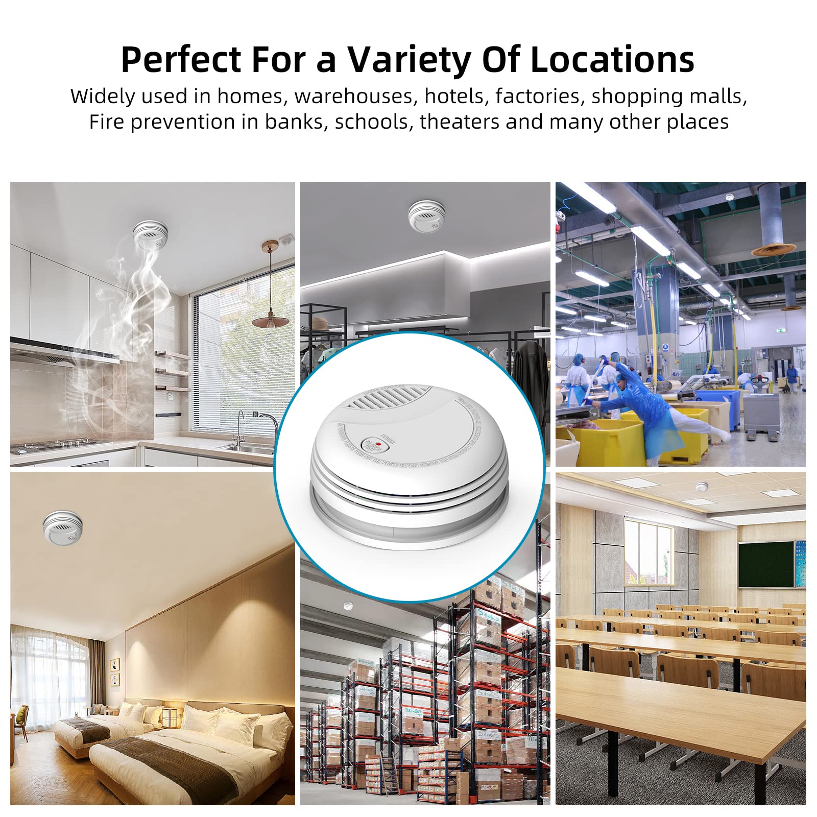 Rilevatore Di Fumo / Allarme Antincendio Smart WiFi Con Durata Della Batteria Di 3 Anni White 94288346 - Foto 6