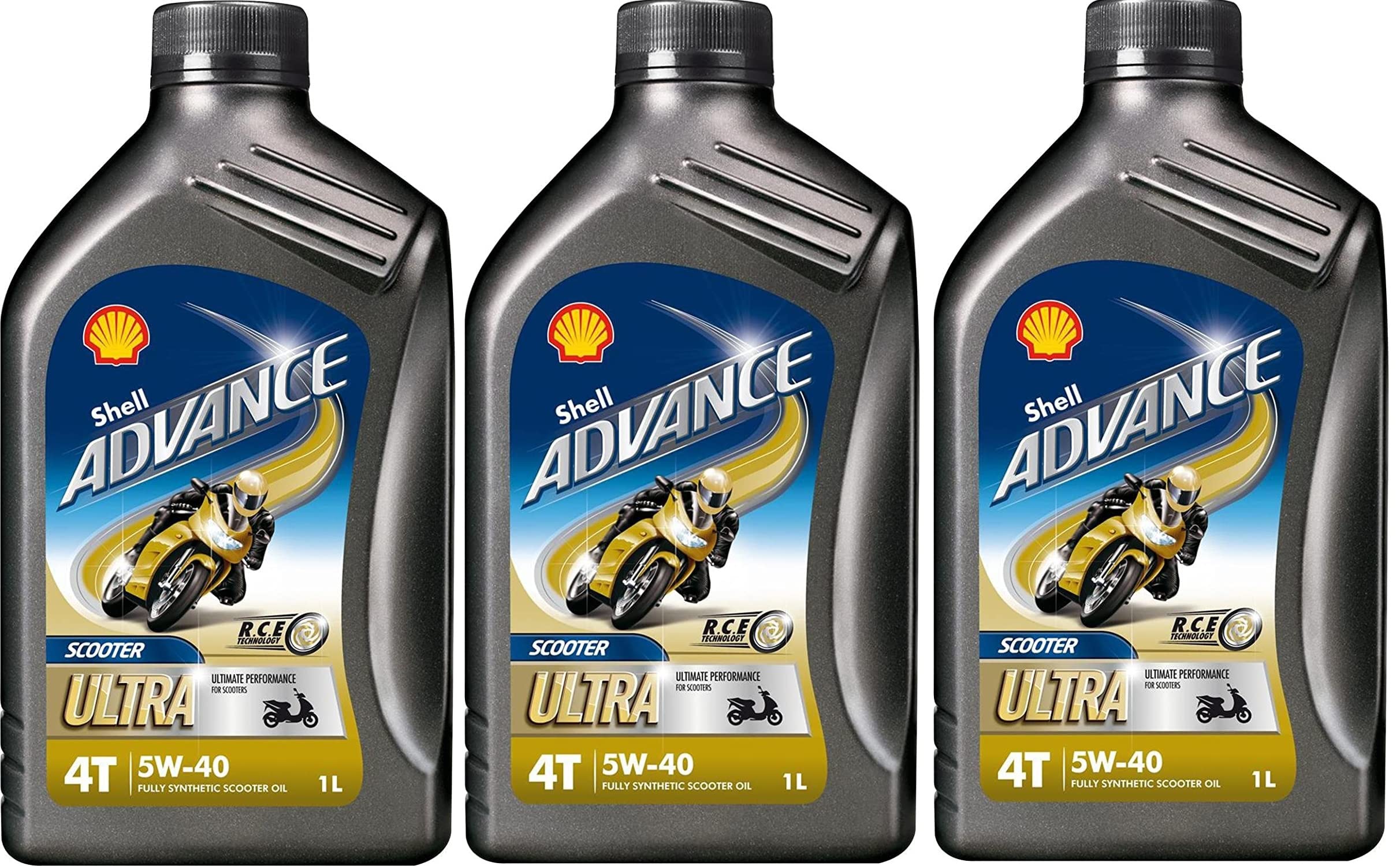 Set à Partir De 3 Huile Scooter Advance Ultra 4T Lubrifiant Synthétique 1L 5W40 Essence