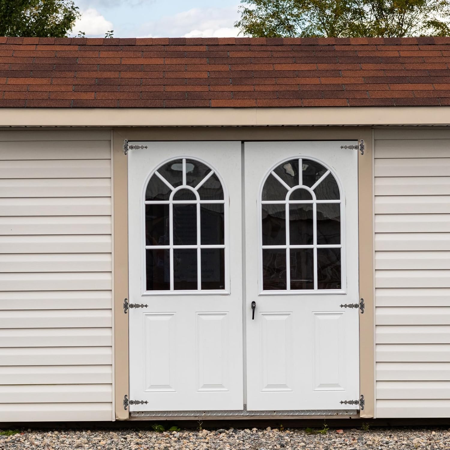 uxcell 3.5 Inch Door Tee Hinge, 6Pcs T-Strap Hinges Retro Decorative Hinge for Wooden Fences Yard Doors Barn Gate Wooden Box, Pink