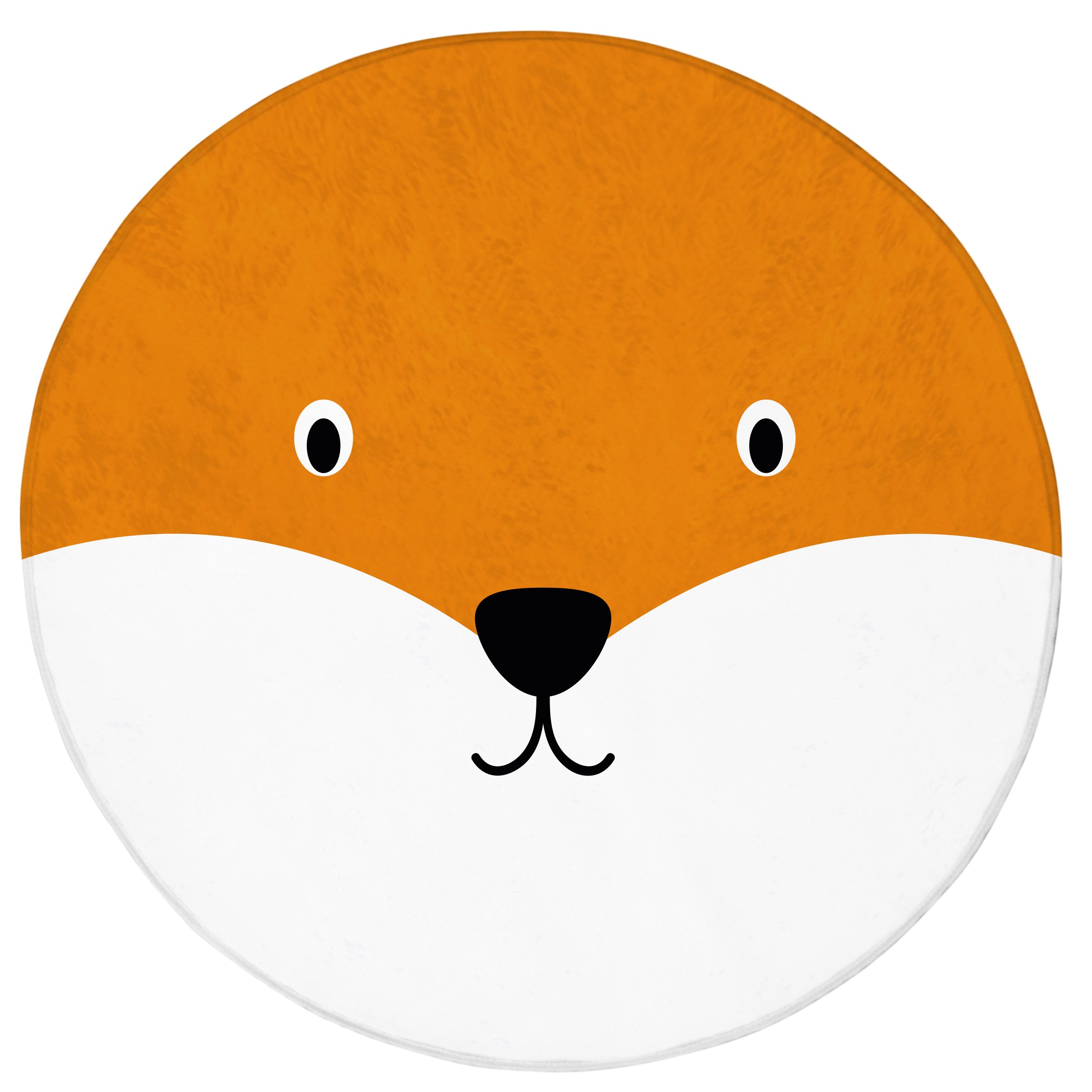 Achoka Ultra Soft Shape 01 Fox Deco-Mat, Polyester, Multi-Colour, 75 x 75 x 0.76 cm