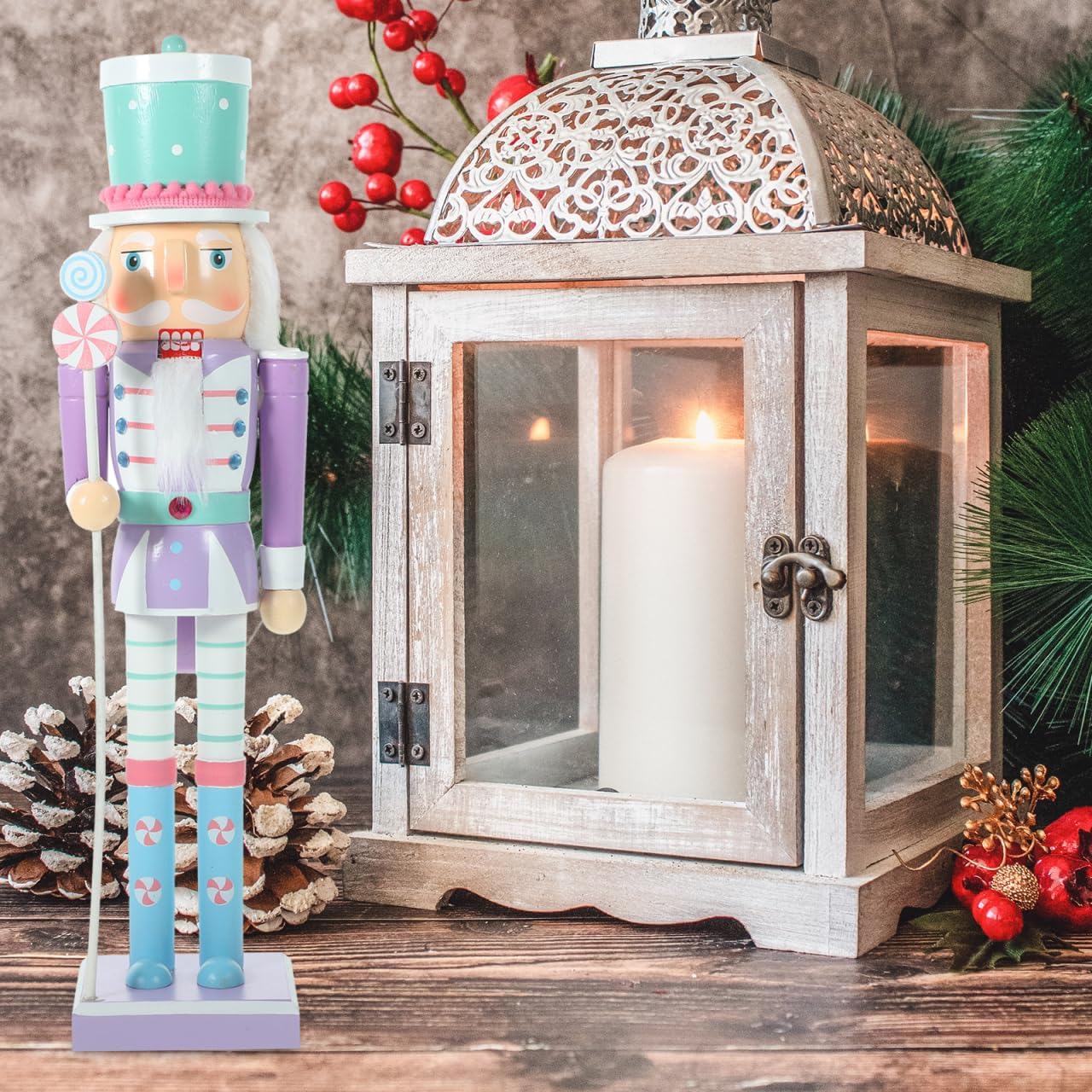 Christmas Nutcracker Ornament Wooden Puppet Figure for Festive Decor Hand-Painted Xmas Desktop Decoration Holidays Special Occasions
