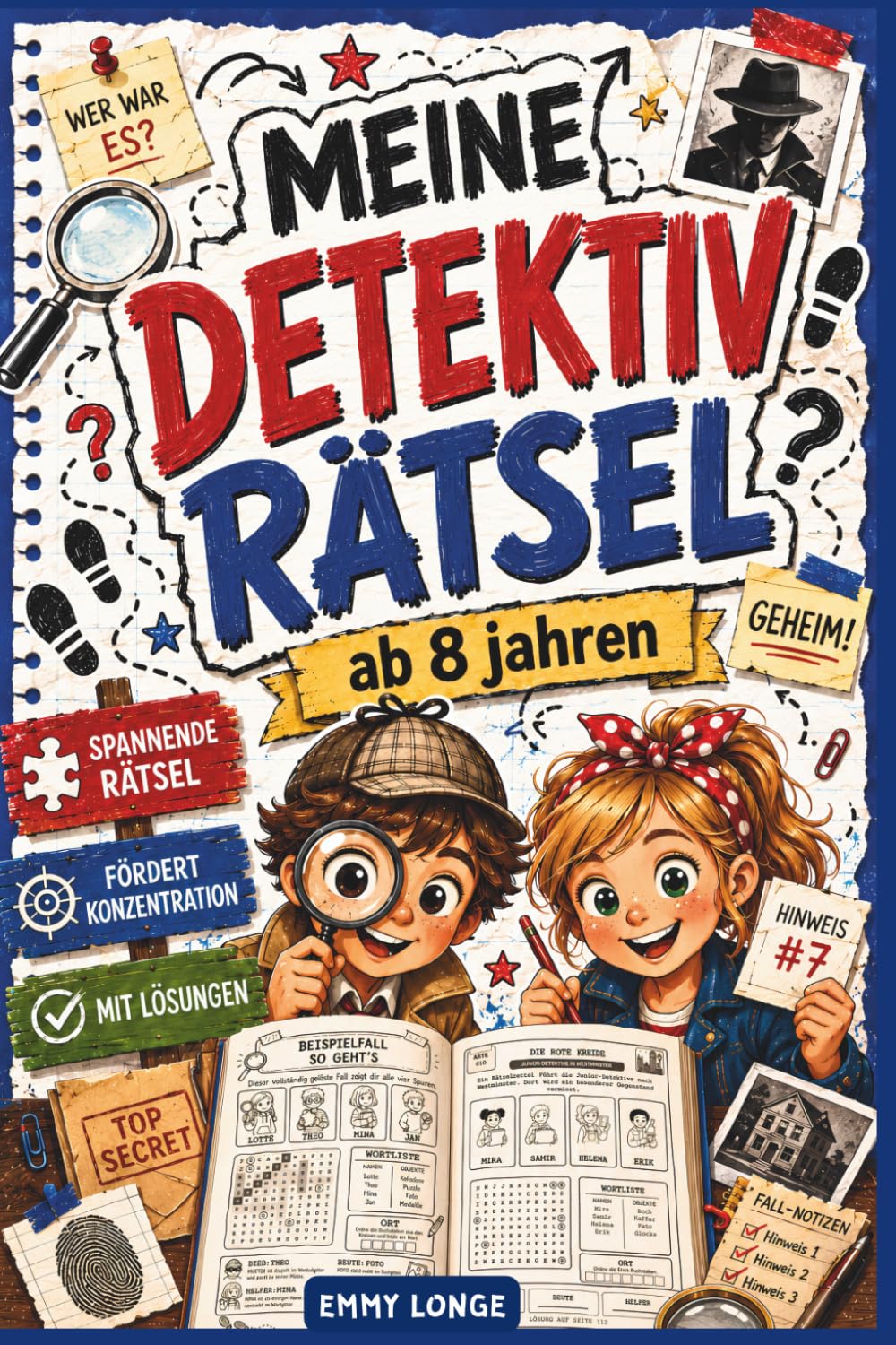 Meine Detektiv Rätsel ab 8 Jahren: 50 spannende Detektivfälle mit Logikrätseln, Suchbildern & Knobelaufgaben | Fördert Konzentration, Beobachtungsgabe & logisches Denken | Für Kinder ab 8 Jahren