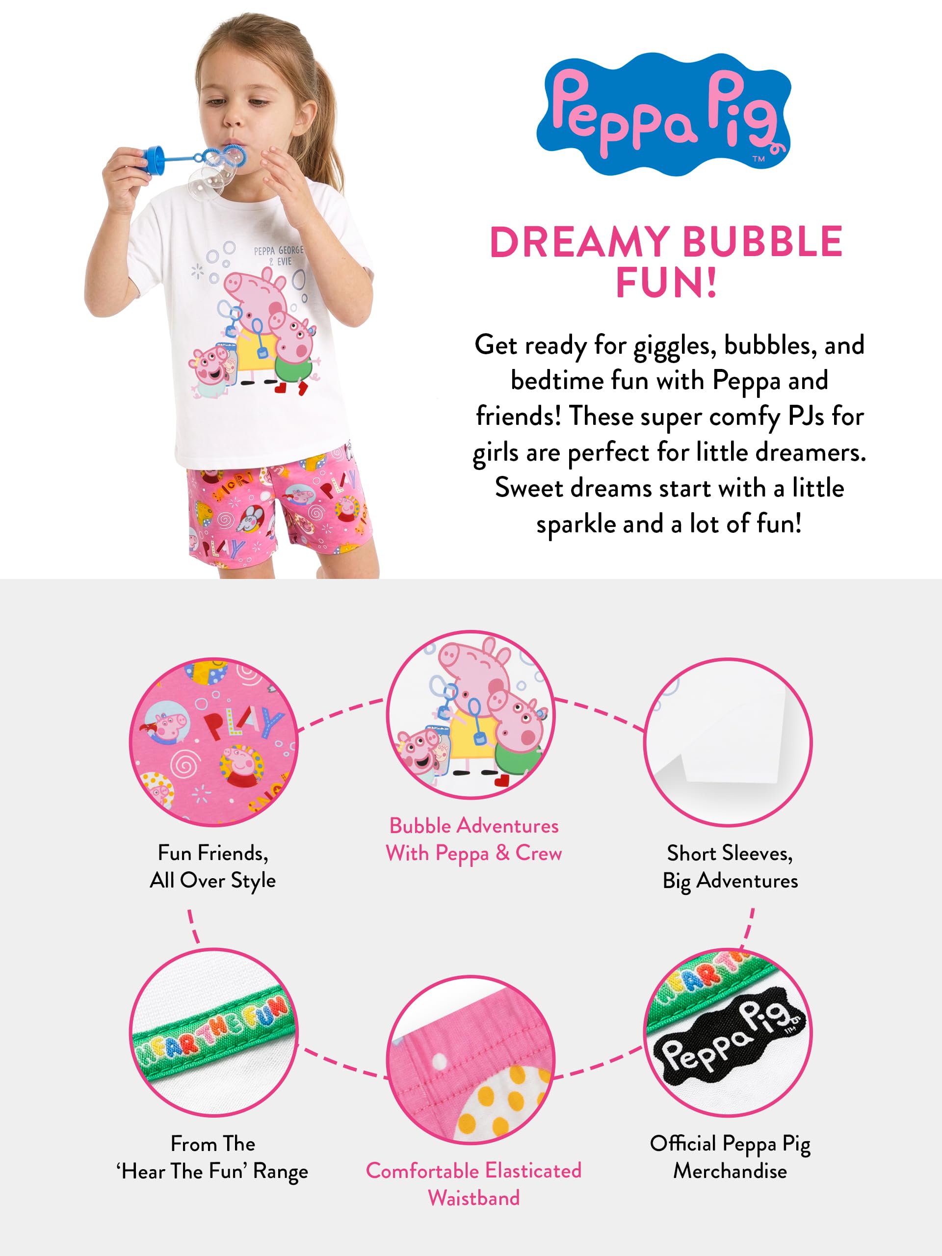 Peppa Pig Pigiama Bambina, Pigiama Bambina Peppa, George Ed Evie, Pigiamas per Bambini