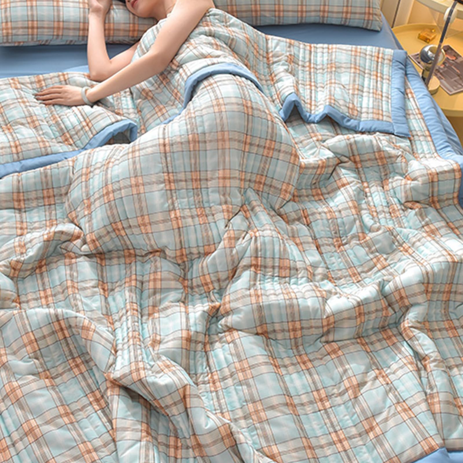 Chickwin Couvre-Lit Matelassé 180x200 Cm Plaid Gris – Microfibre Douce Et Légère, Toutes Saisons, Double Face, Canapé Ou Lit