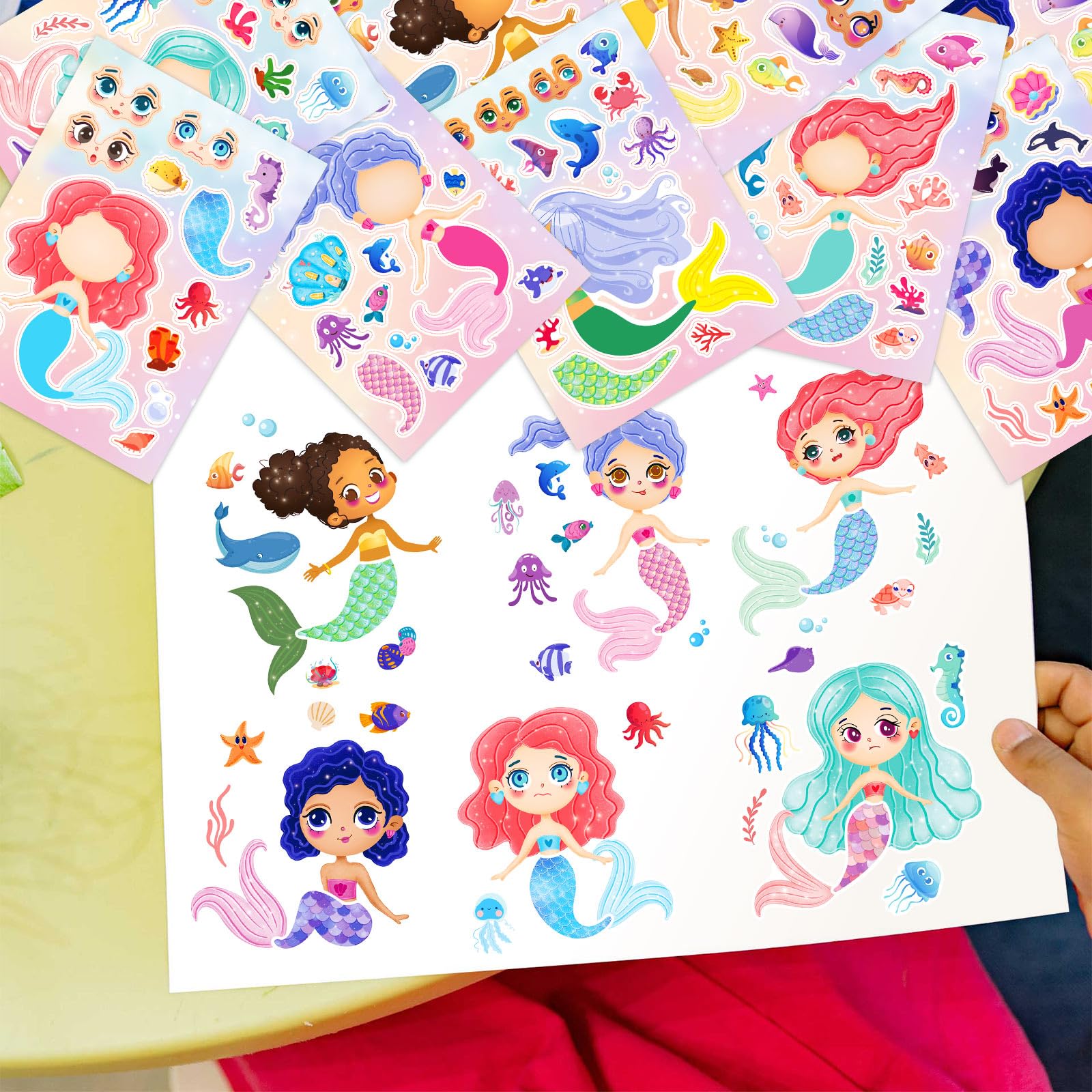 Paquete De 100 Calcoanías Para Niños Con 25 Diseños, Calcoanías De Cara De Aniales
