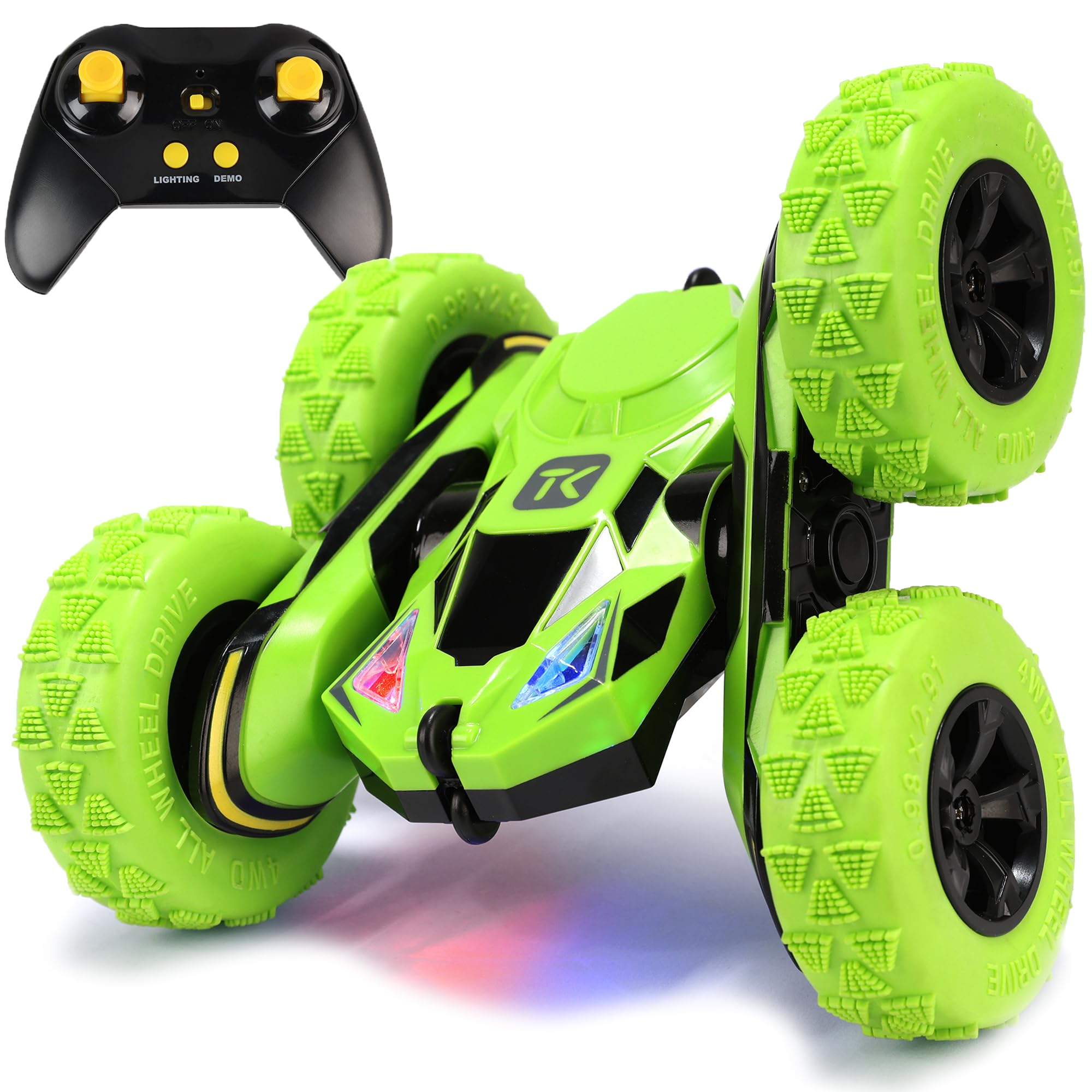 †яi¢к/RADIANT/TRICK　③ Amazon.com: Threeking Remote Control Flip Stunt Car Double Sided